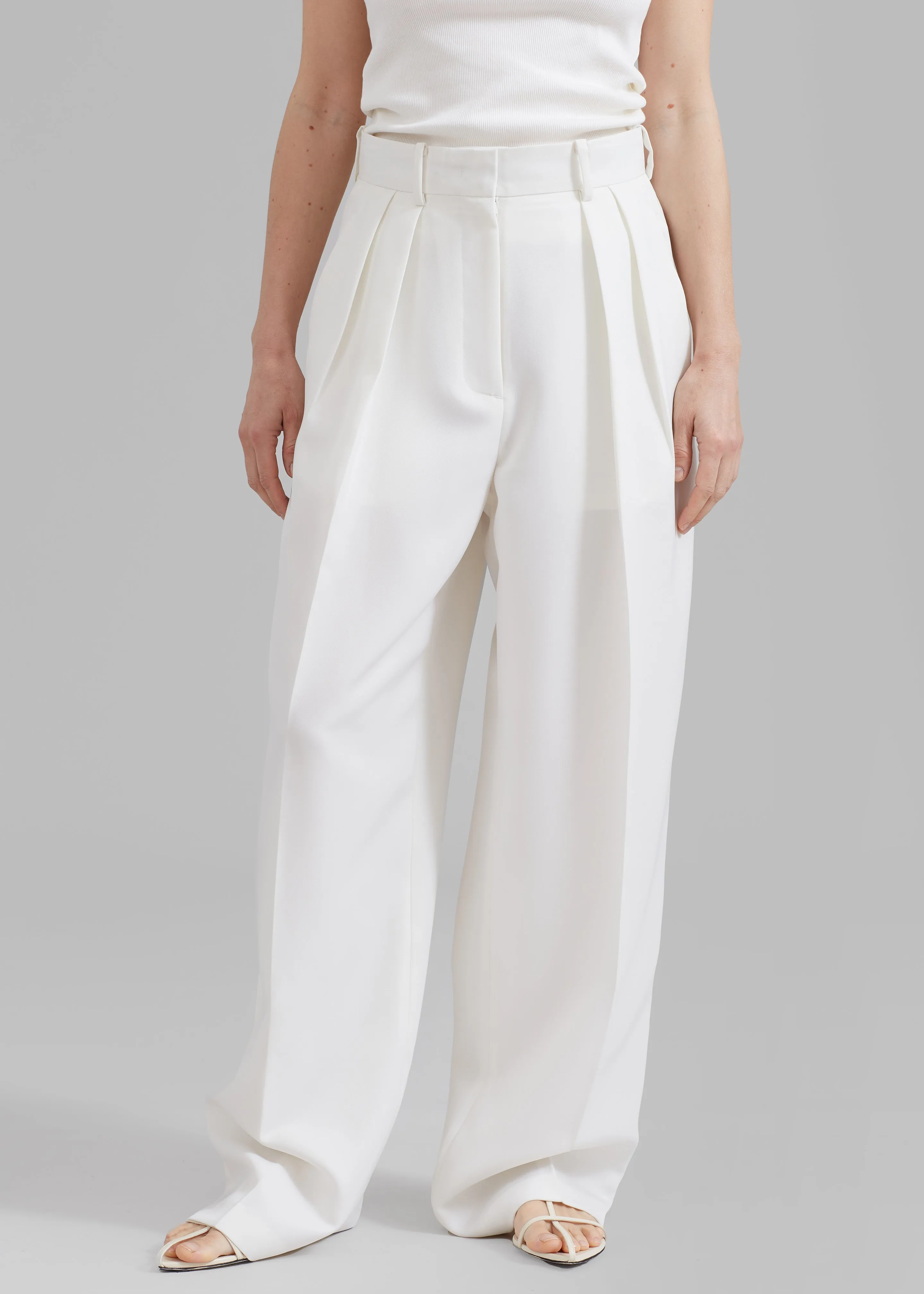 Zia Pintuck Trousers - White sold by Frankie Shop product image thumbnail 2