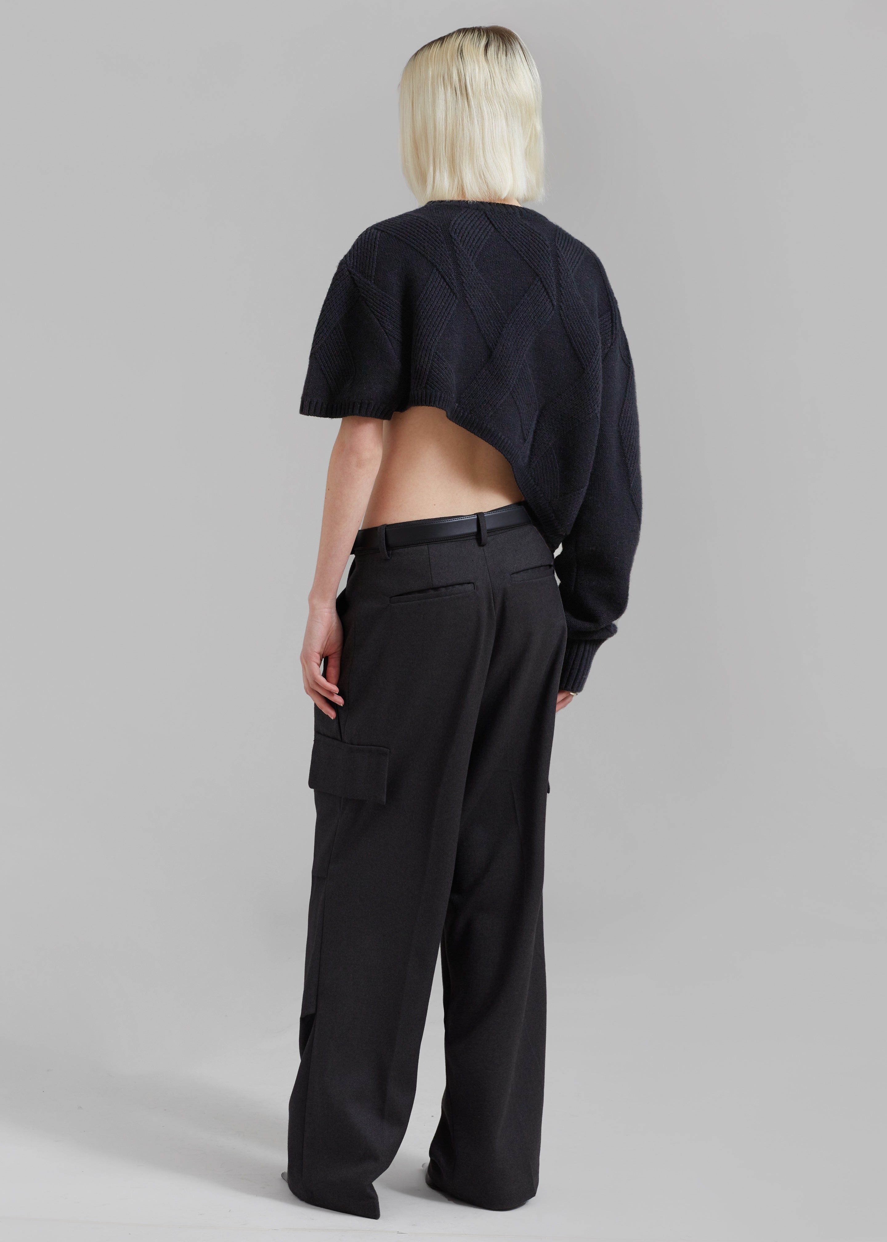 Soili Asymmetric Cropped Knit Top - Black sold by Frankie Shop product image thumbnail 5