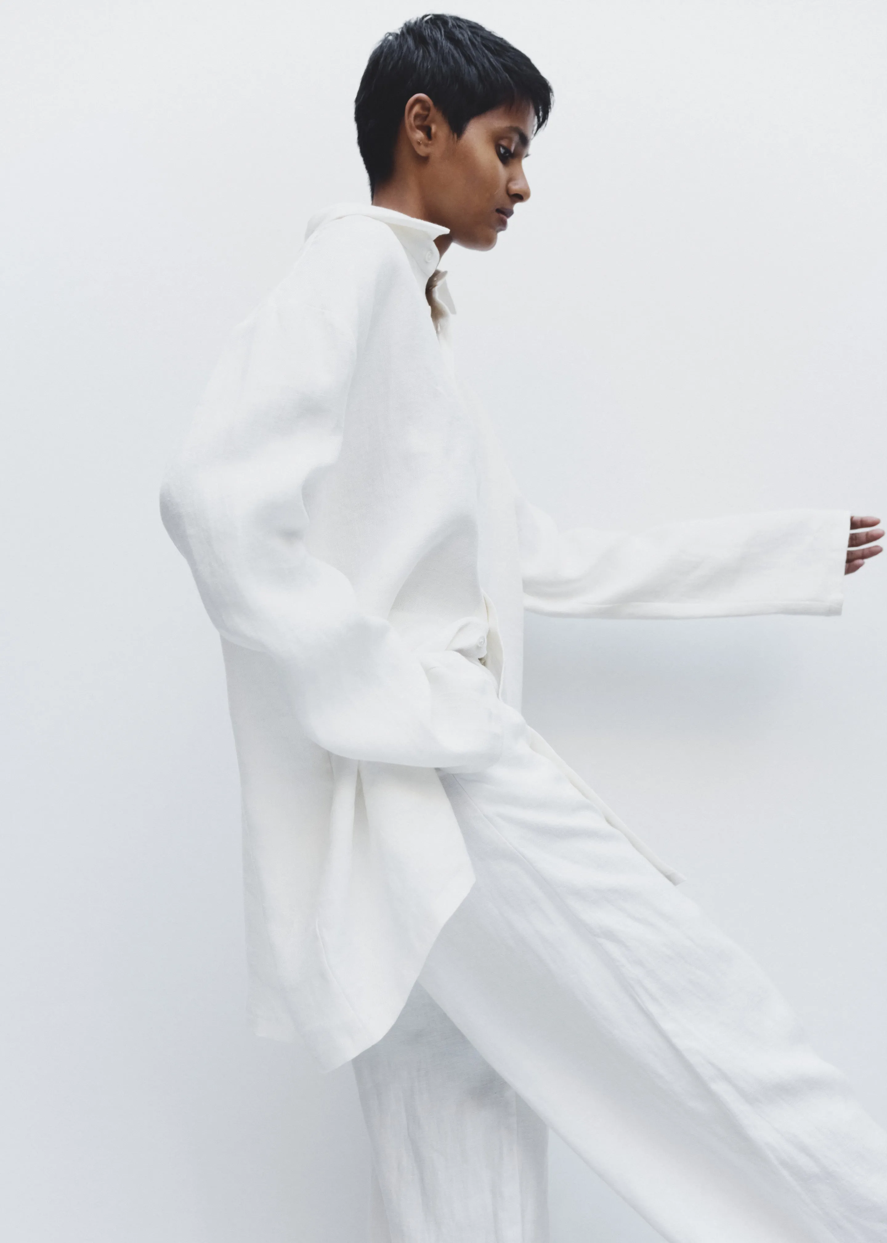 MATIN Supersized Shirt - Natural sold by Frankie Shop product image thumbnail 2