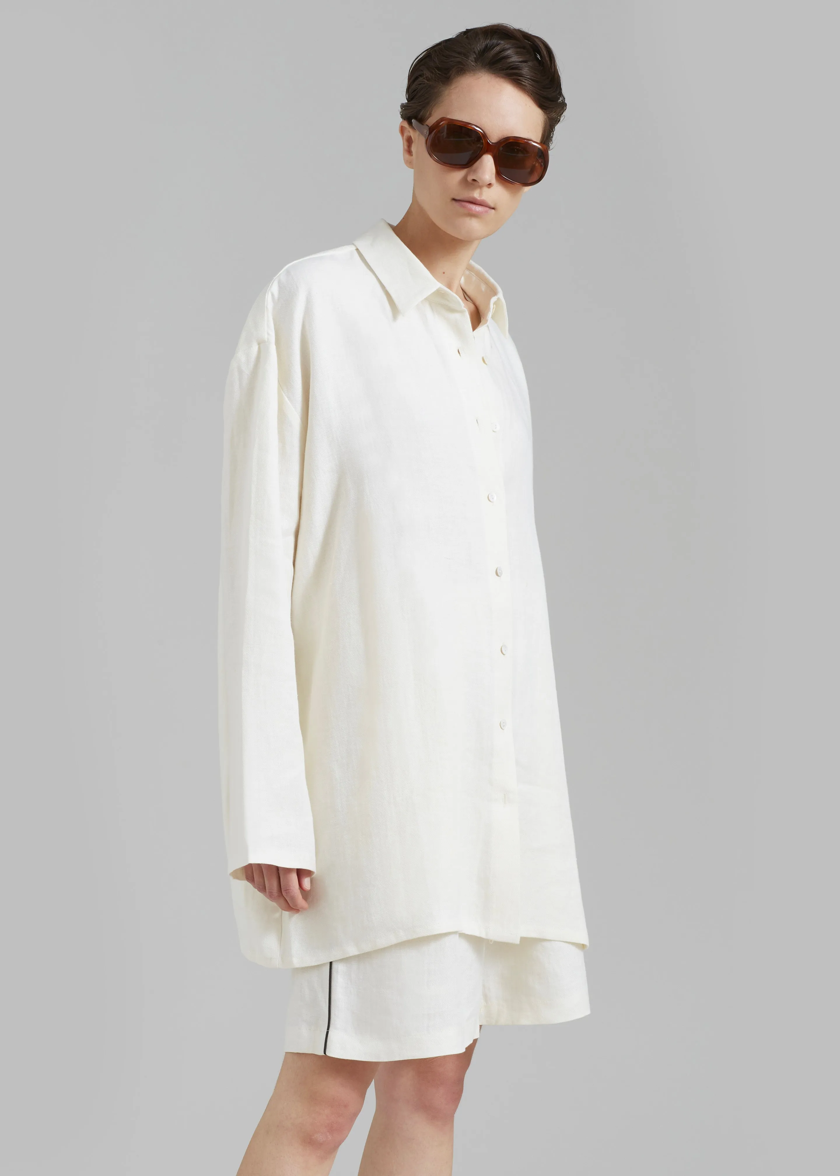 MATIN Supersized Shirt - Natural sold by Frankie Shop product image thumbnail 5