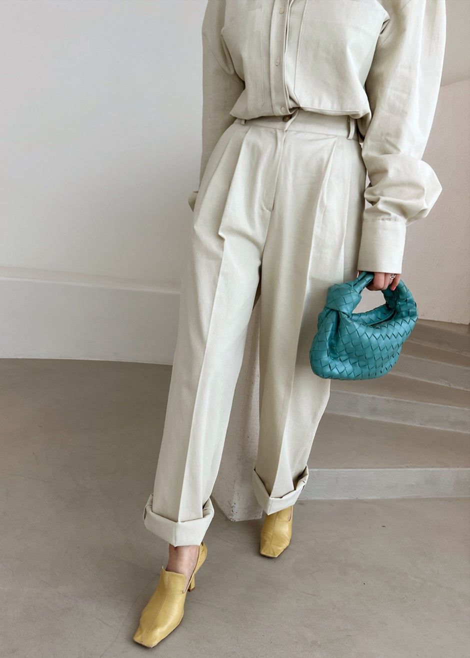 Tomo Pleated Pants - Beige sold by Frankie Shop product image thumbnail 2
