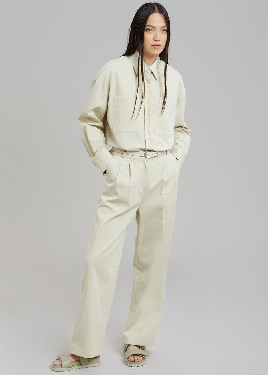 Tomo Pleated Pants - Beige sold by Frankie Shop product image thumbnail 4