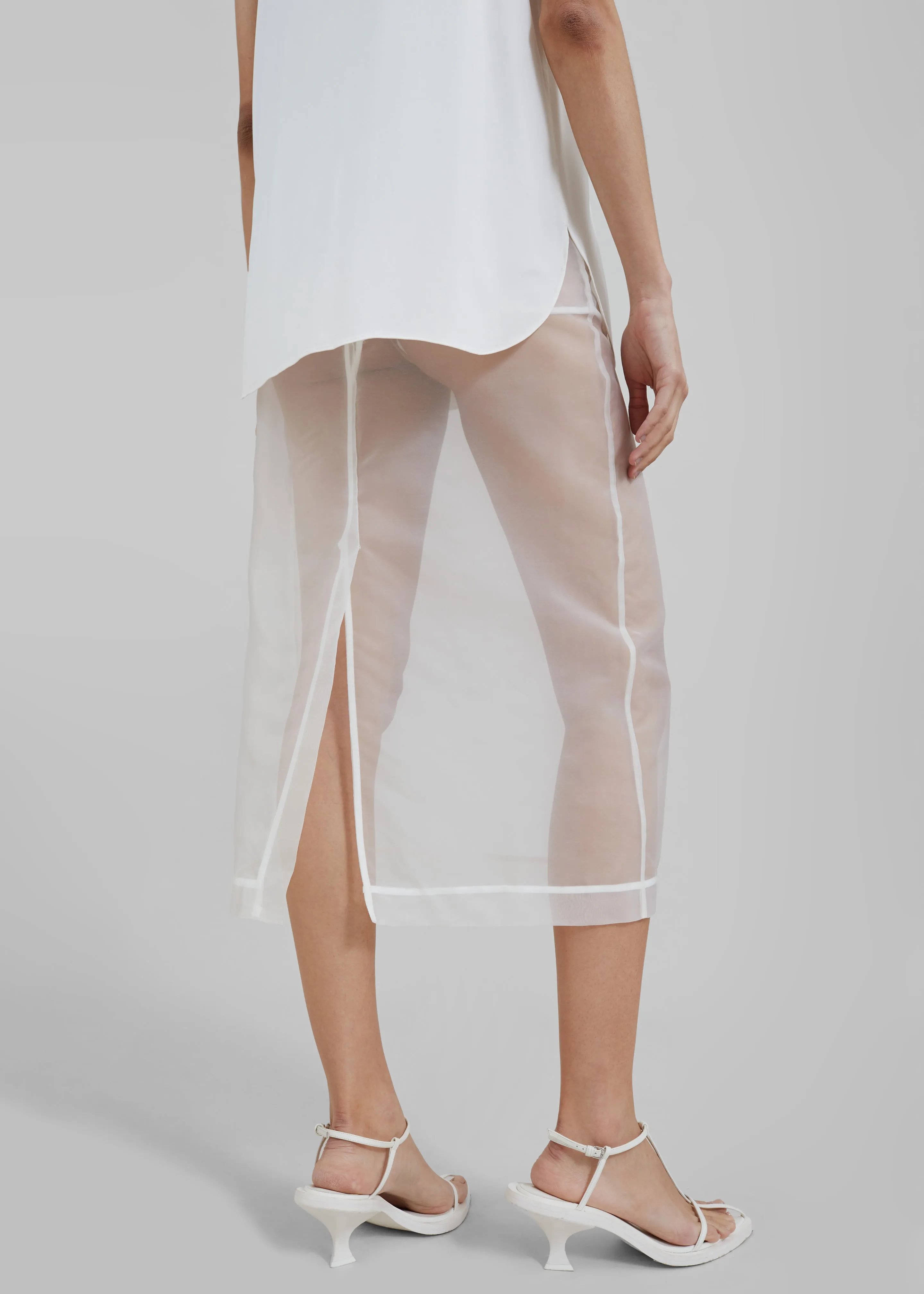 Peri Sheer Midi Skirt - White sold by Frankie Shop product image thumbnail 5