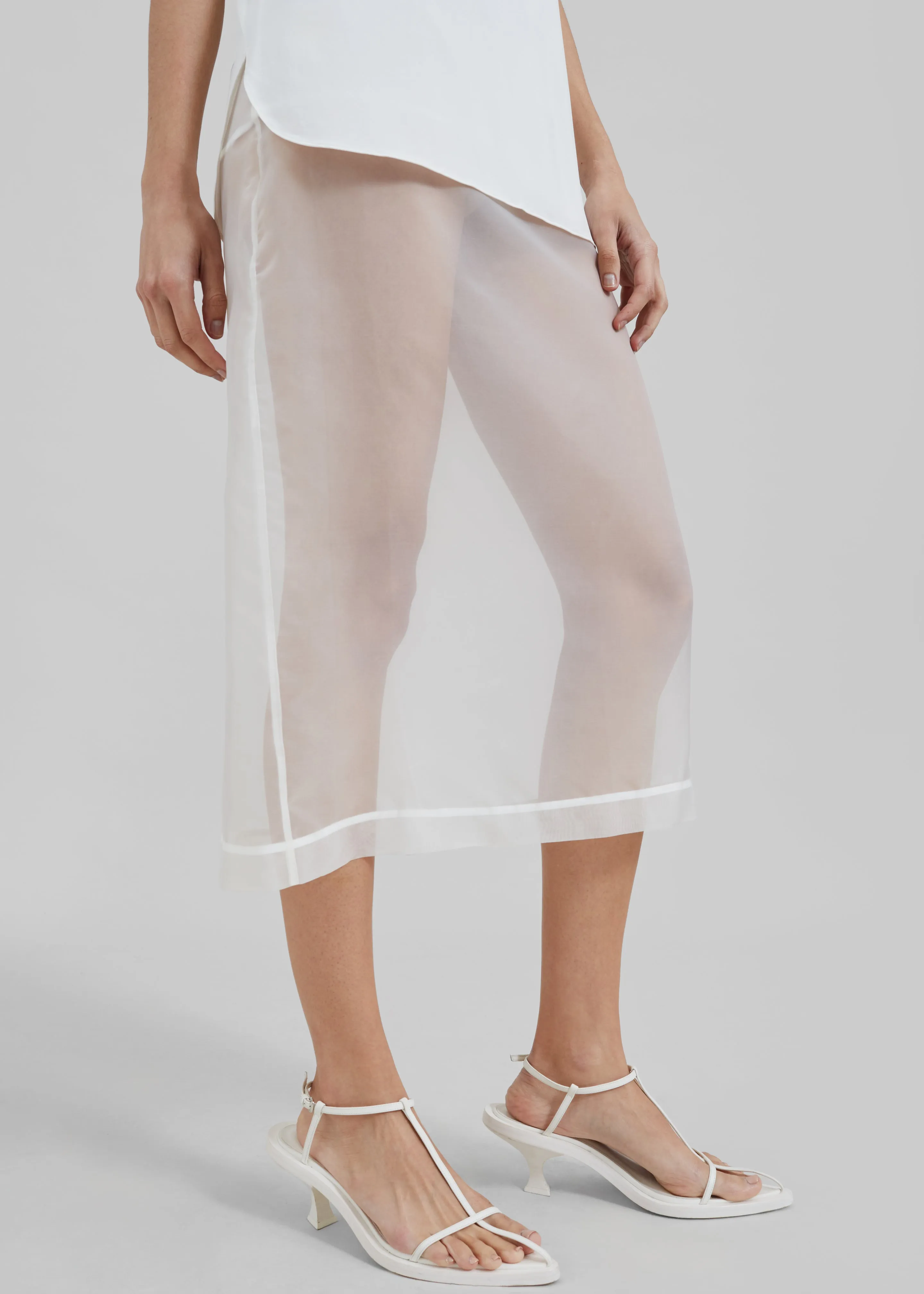 Peri Sheer Midi Skirt - White sold by Frankie Shop
