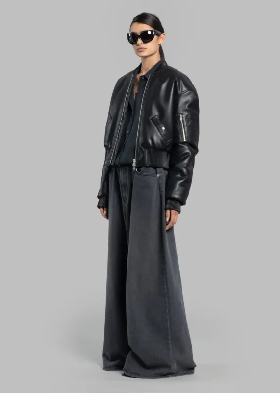 Sasha Wide Leg Jeans - Dark Grey sold by Frankie Shop