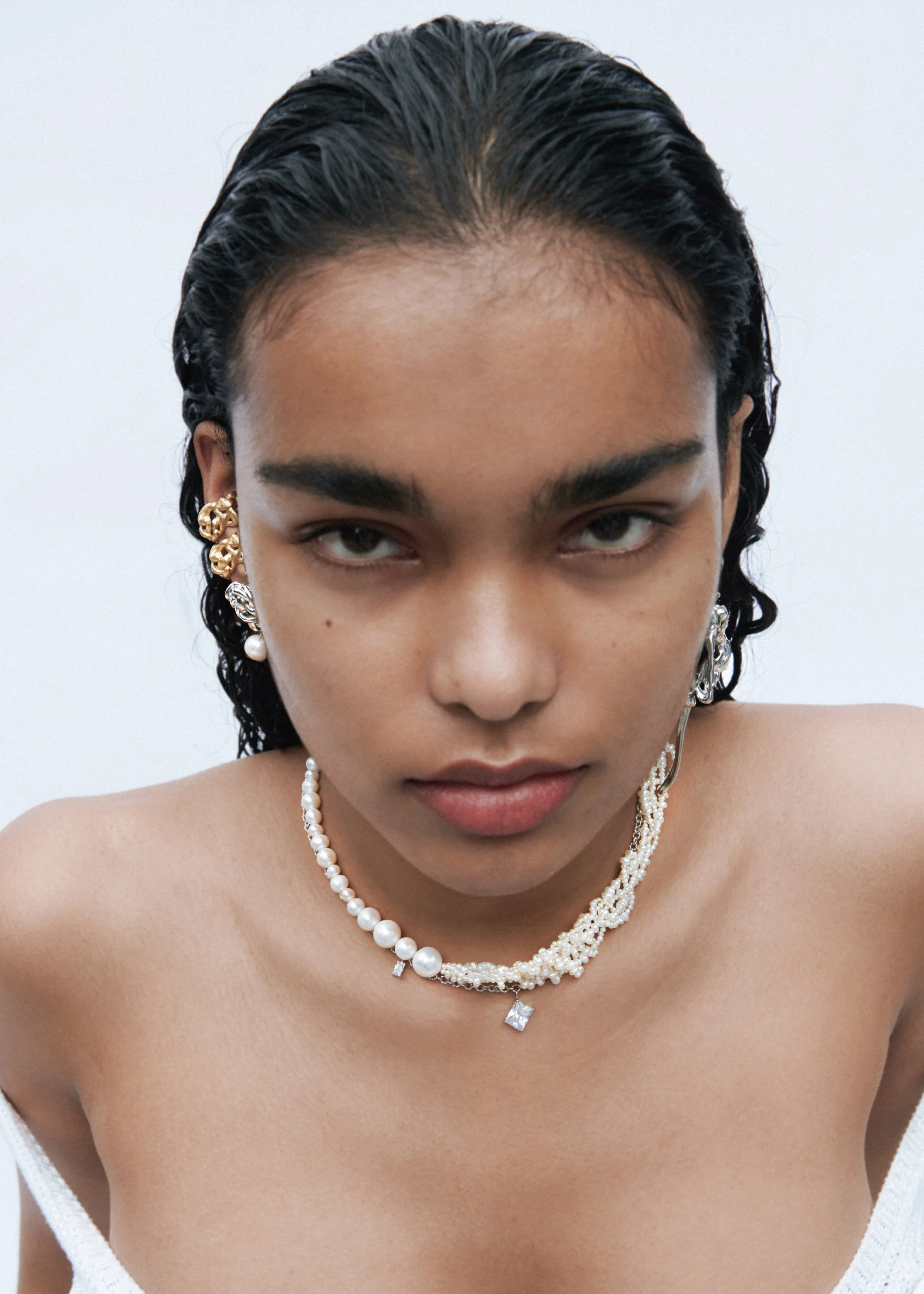 Completedworks Encrypted Dreams Necklace - Cubic Zirconia/Gold Vermeil sold by Frankie Shop product image thumbnail 4