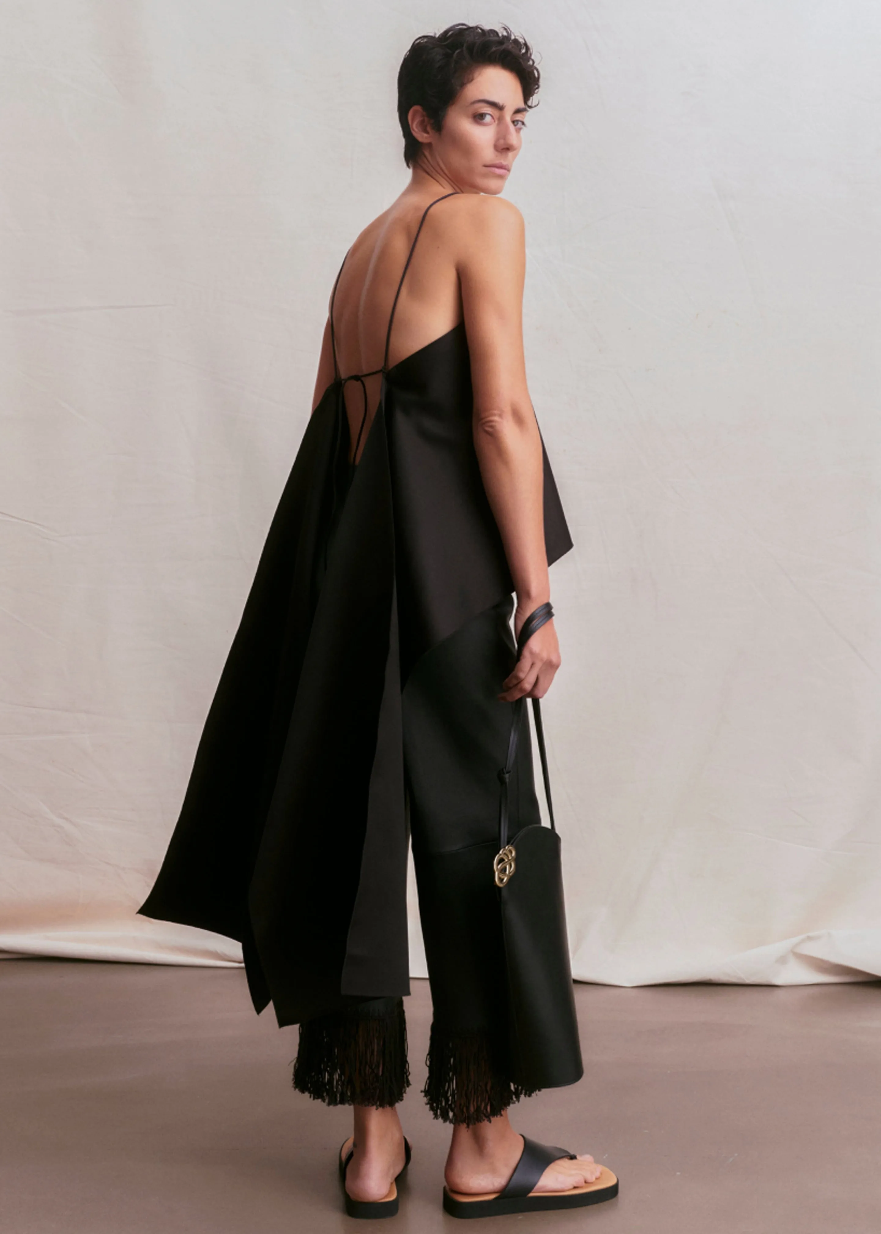 By Malene Birger Trinola Cotton-Blend Top - Black sold by Frankie Shop product image thumbnail 5