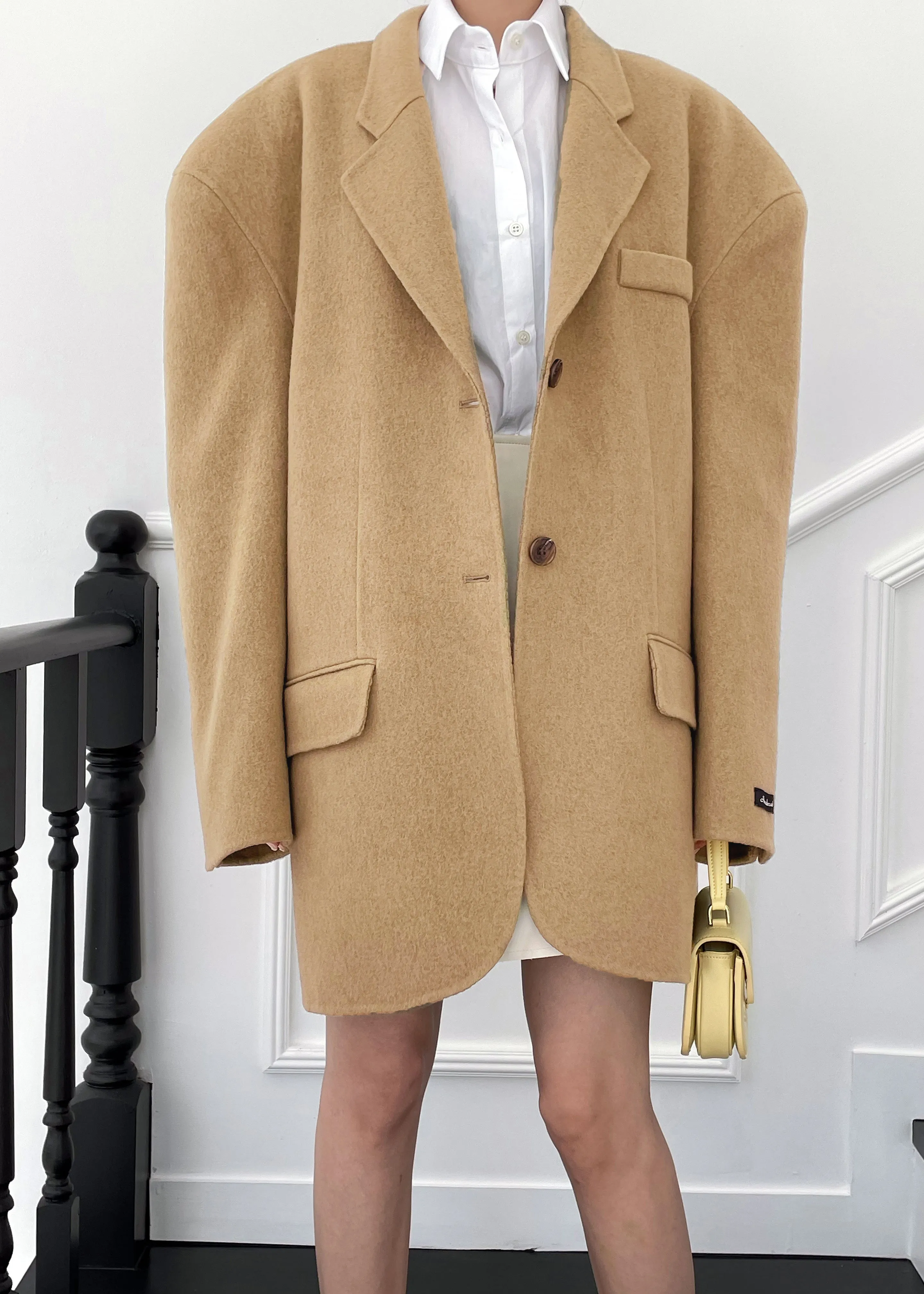 Acadia Wool Blazer - Beige sold by Frankie Shop product image thumbnail 3