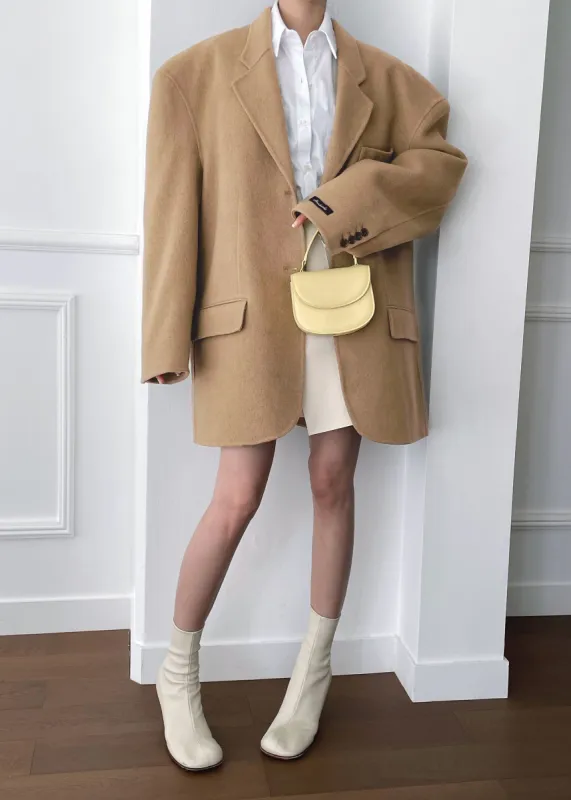 Acadia Wool Blazer - Beige sold by Frankie Shop