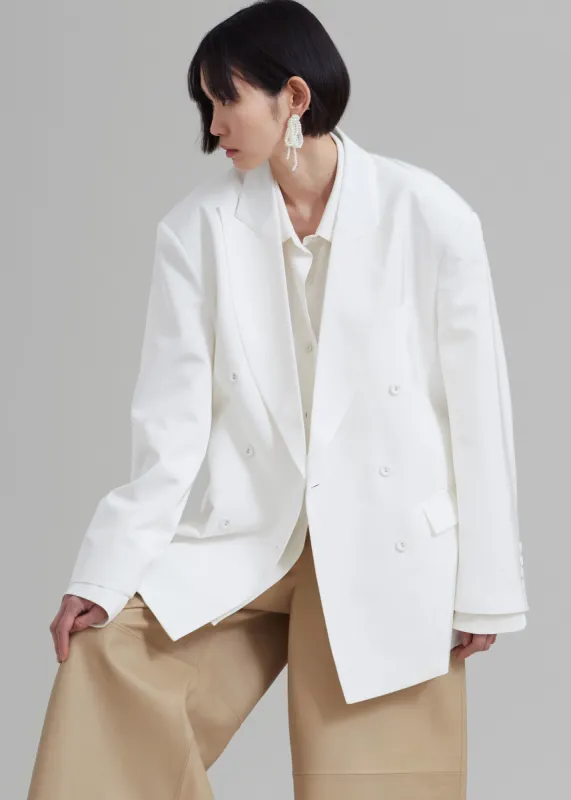 Demi Blazer - White sold by Frankie Shop