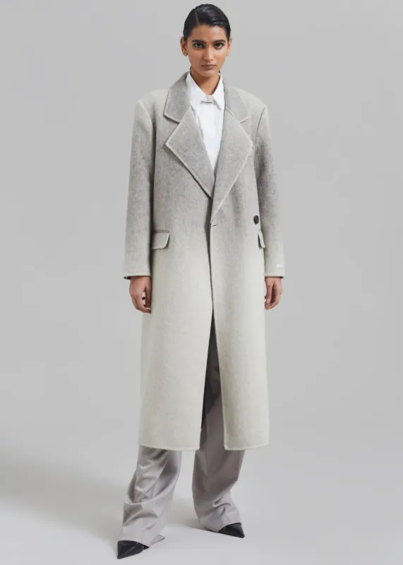 Imani Ombre Wool Coat - Grey sold by Frankie Shop