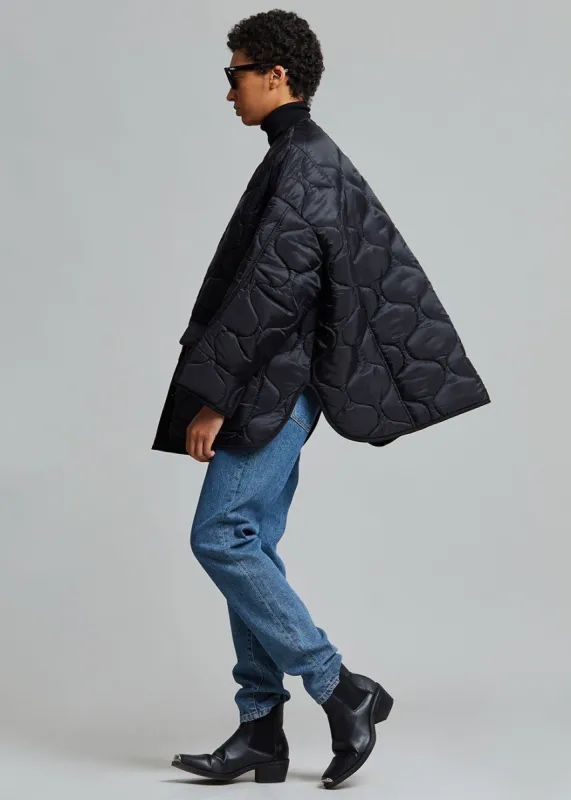 Teddy Quilted Jacket - Black sold by Frankie Shop