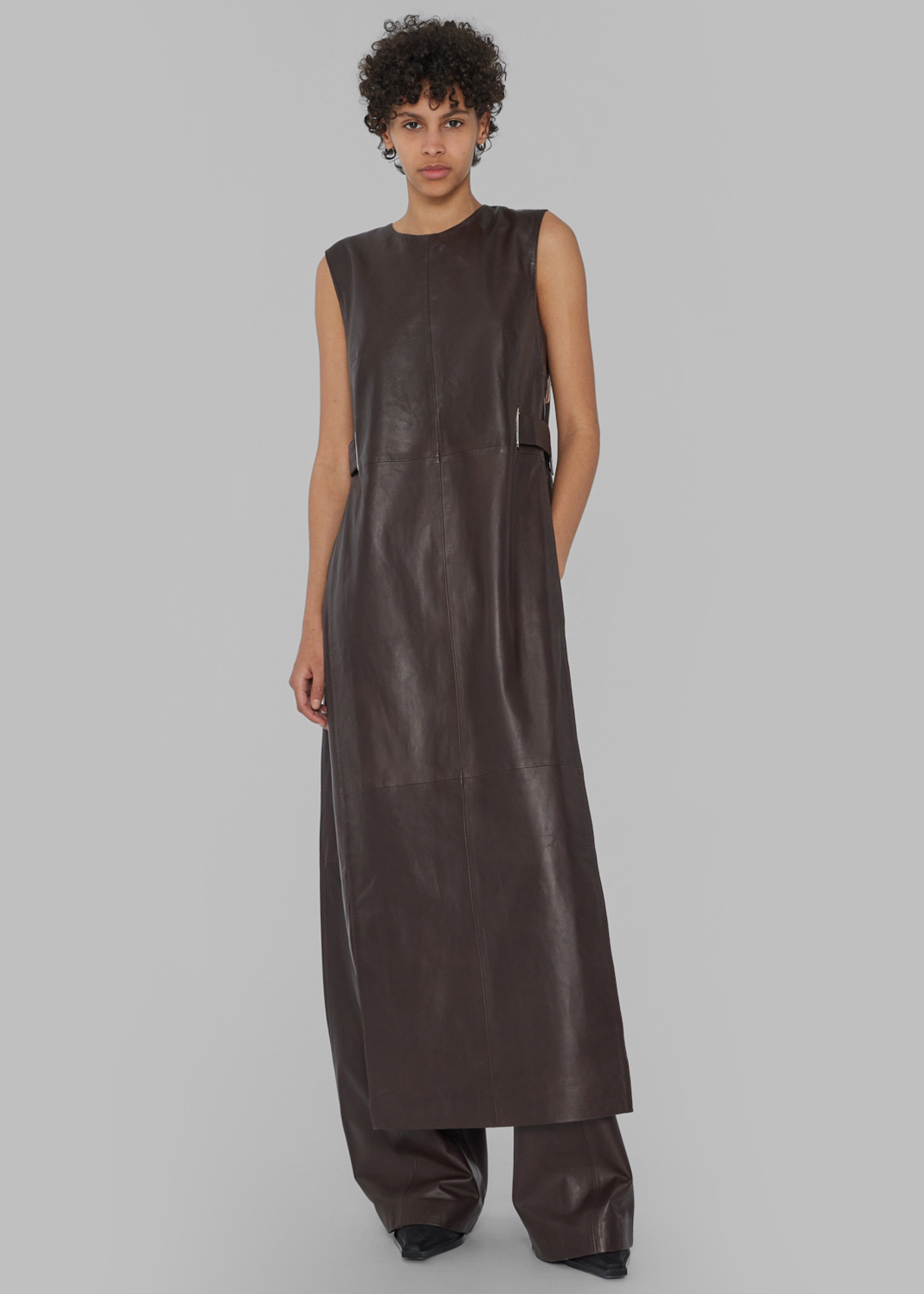 REMAIN Leather Vest - Coffee Bean sold by Frankie Shop