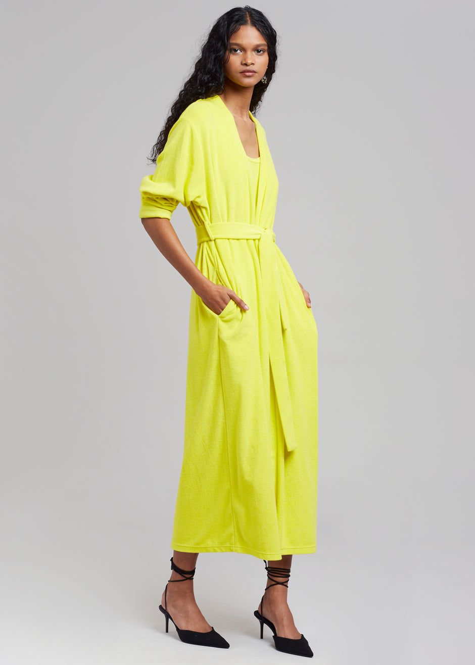 Taka Terry Duster Cardigan - Yellow sold by Frankie Shop