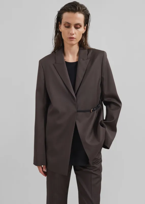 Loulou Studio Cody Jacket - Choco sold by Frankie Shop