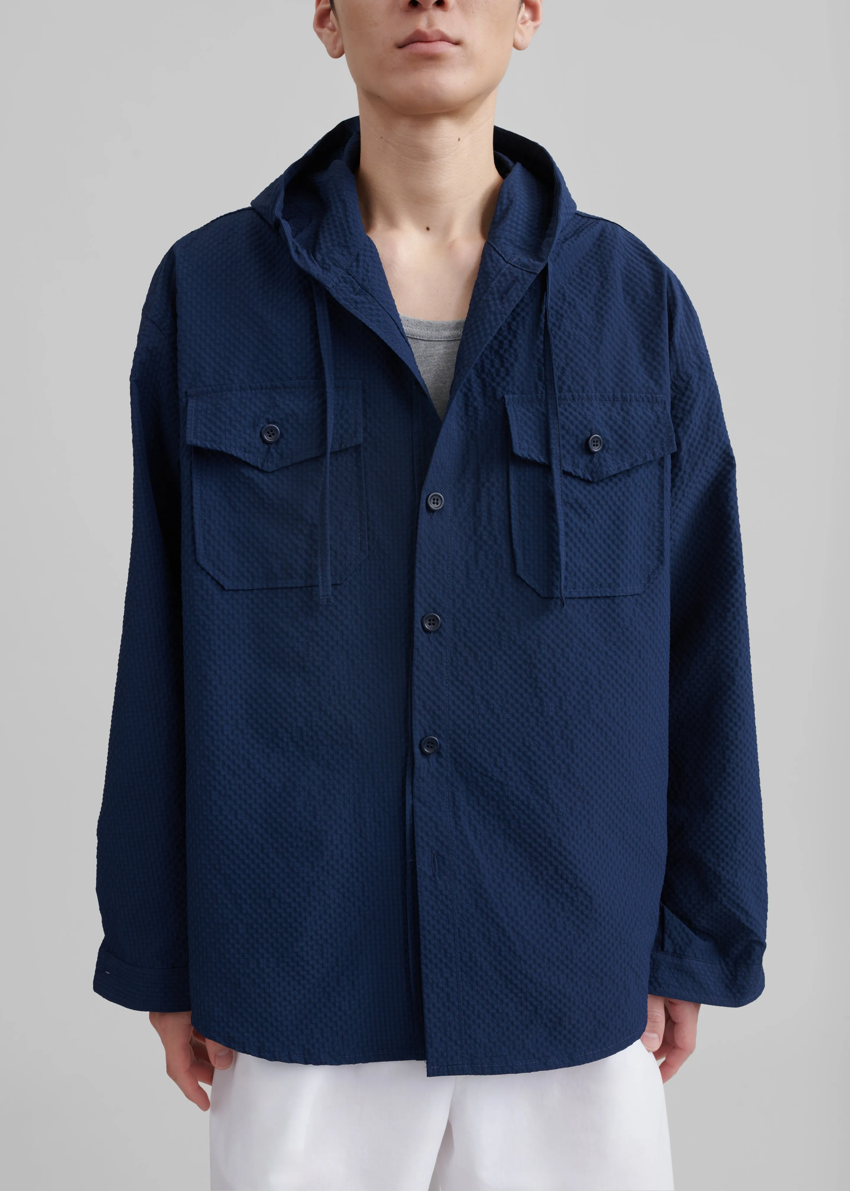 Lars Hooded Jacket - Navy sold by Frankie Shop product image thumbnail 4
