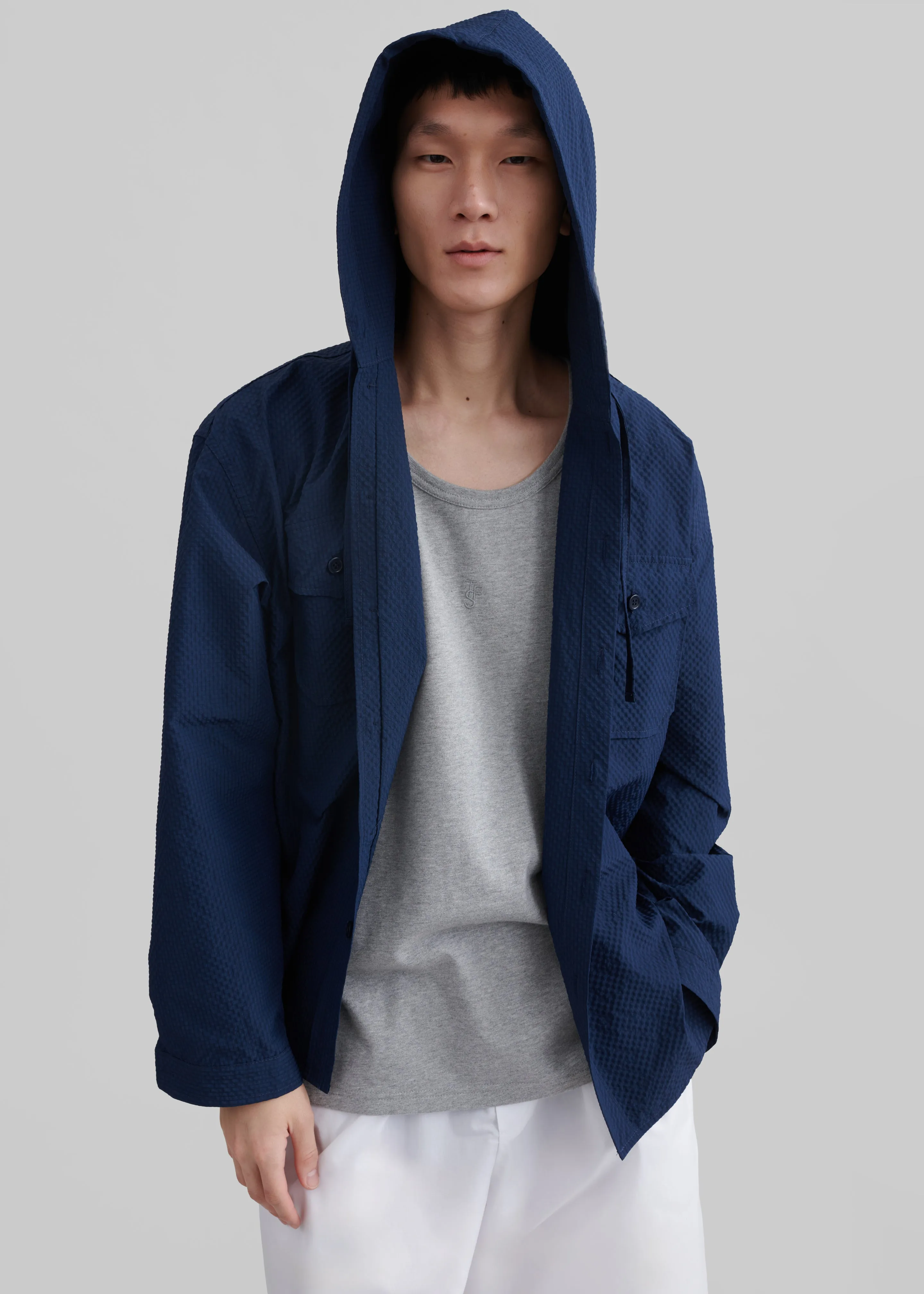 Lars Hooded Jacket - Navy sold by Frankie Shop product image thumbnail 5