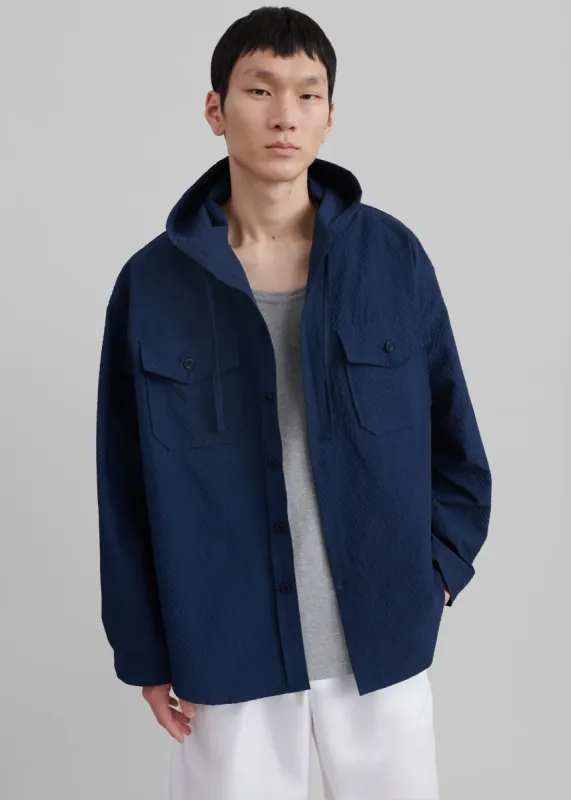 Lars Hooded Jacket - Navy sold by Frankie Shop