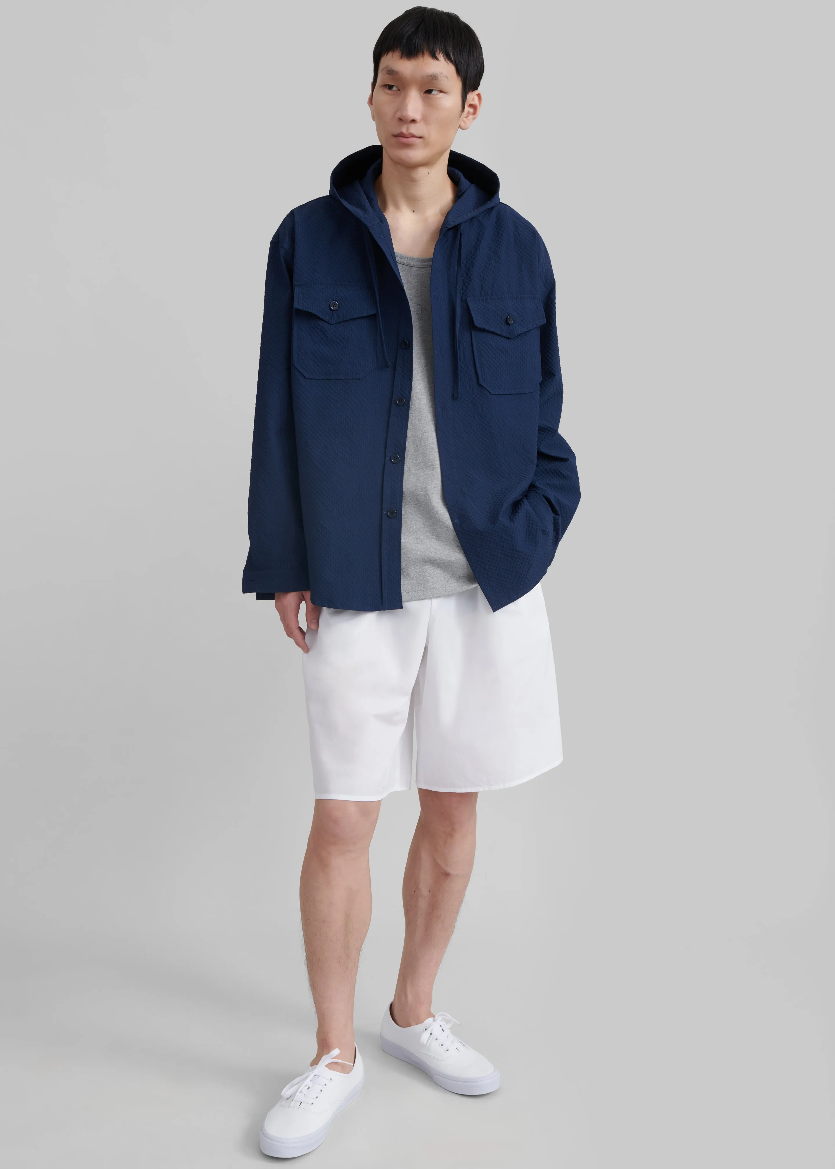 Lars Hooded Jacket - Navy sold by Frankie Shop product image thumbnail 2