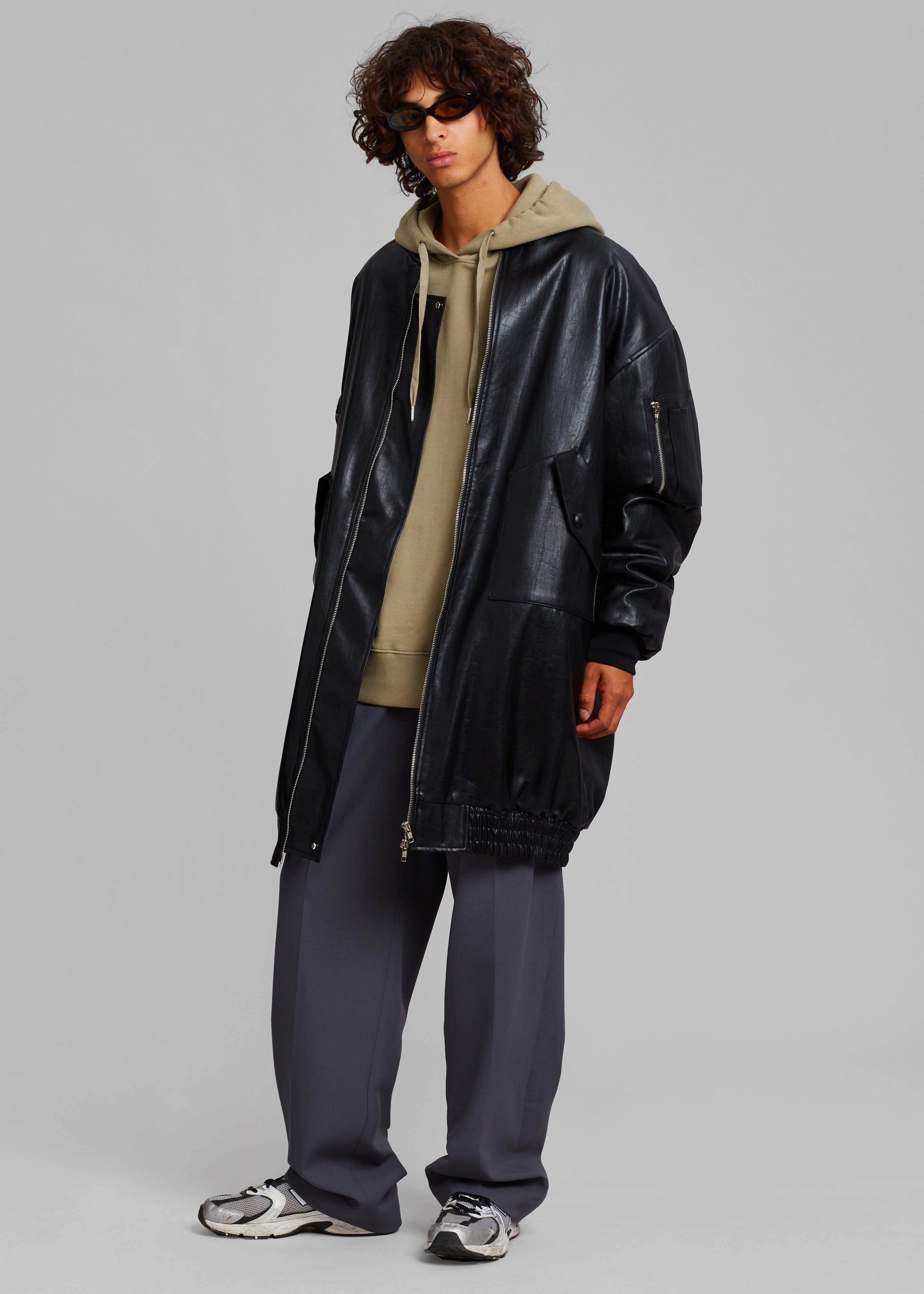 Jesse Long Faux Leather Bomber - Black sold by Frankie Shop product image thumbnail 11