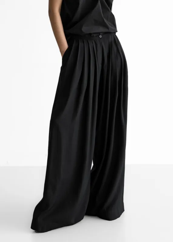 Sloane Wide Leg Trousers - Black sold by Frankie Shop