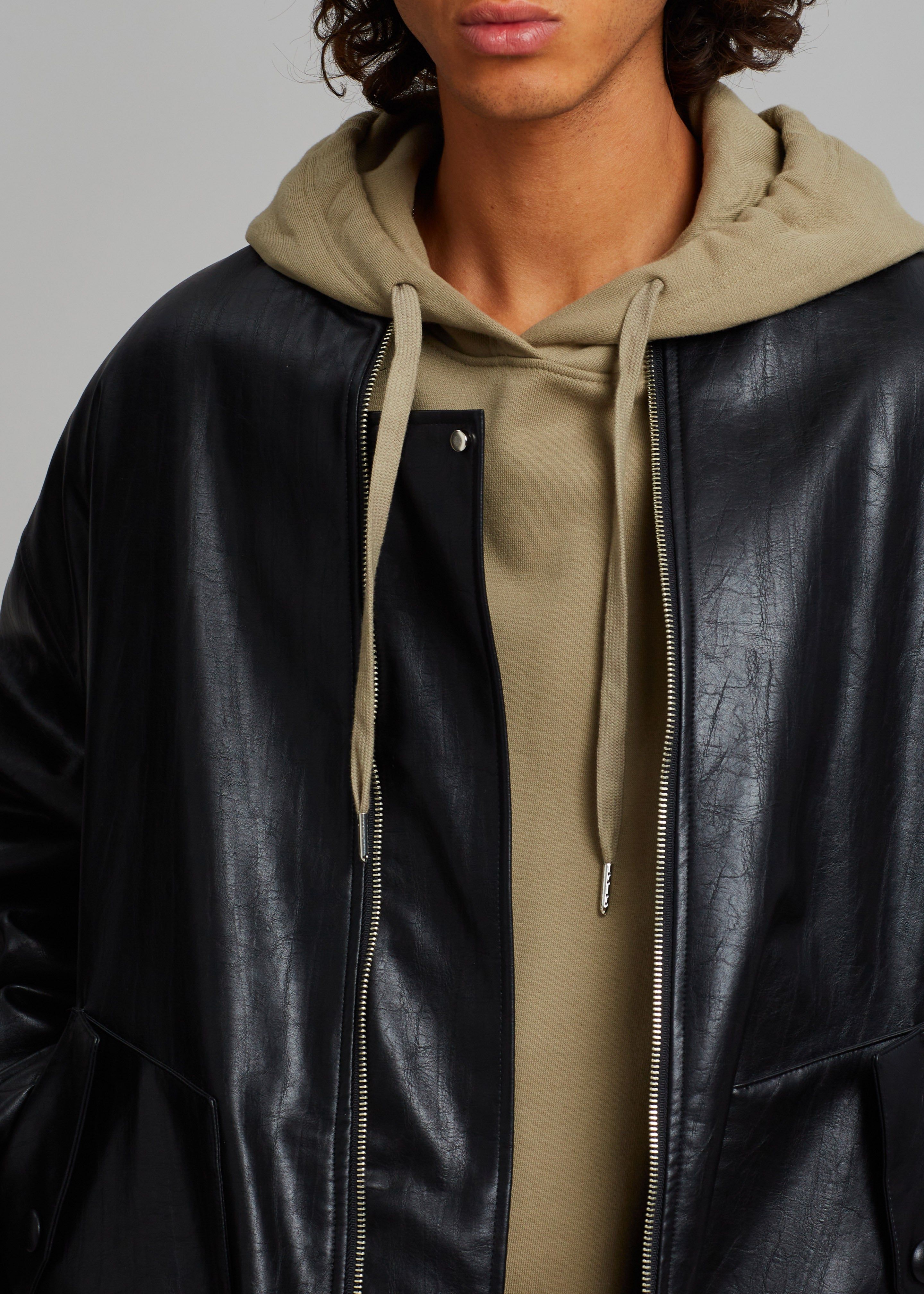Jesse Long Faux Leather Bomber - Black sold by Frankie Shop product image thumbnail 12