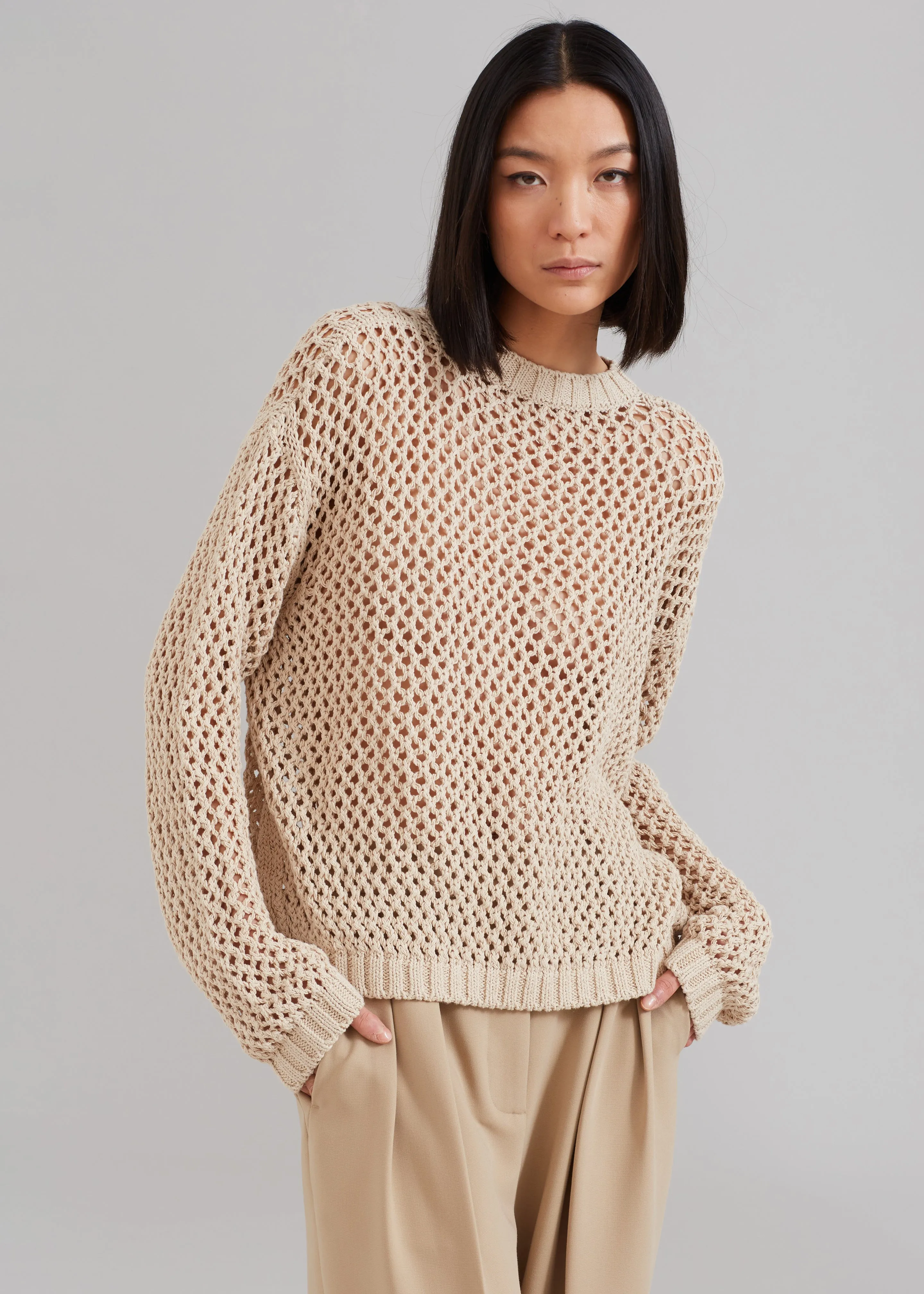 Sedona Net Top - Beige sold by Frankie Shop