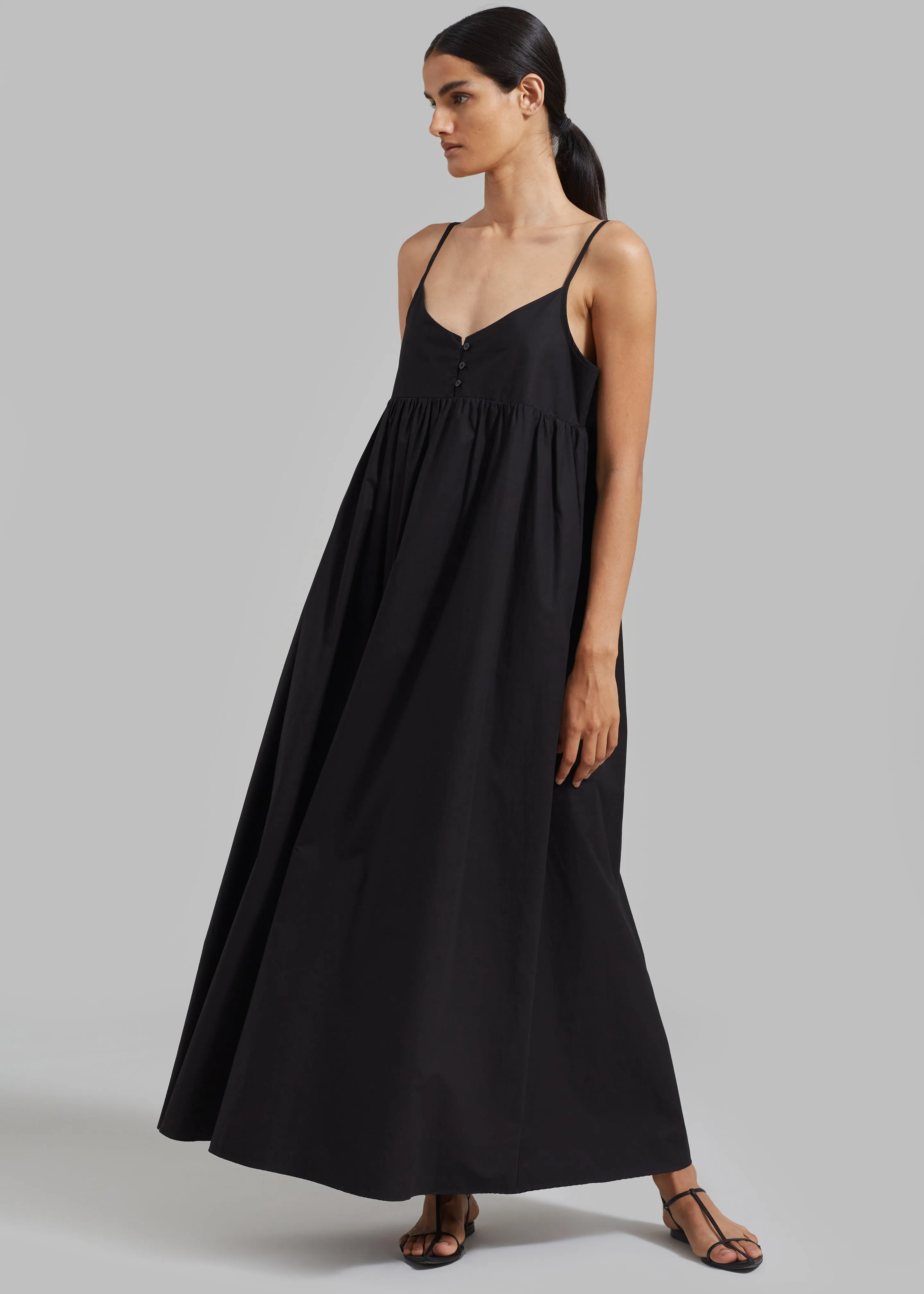 Juniper Cotton Tank Dress - Black sold by Frankie Shop