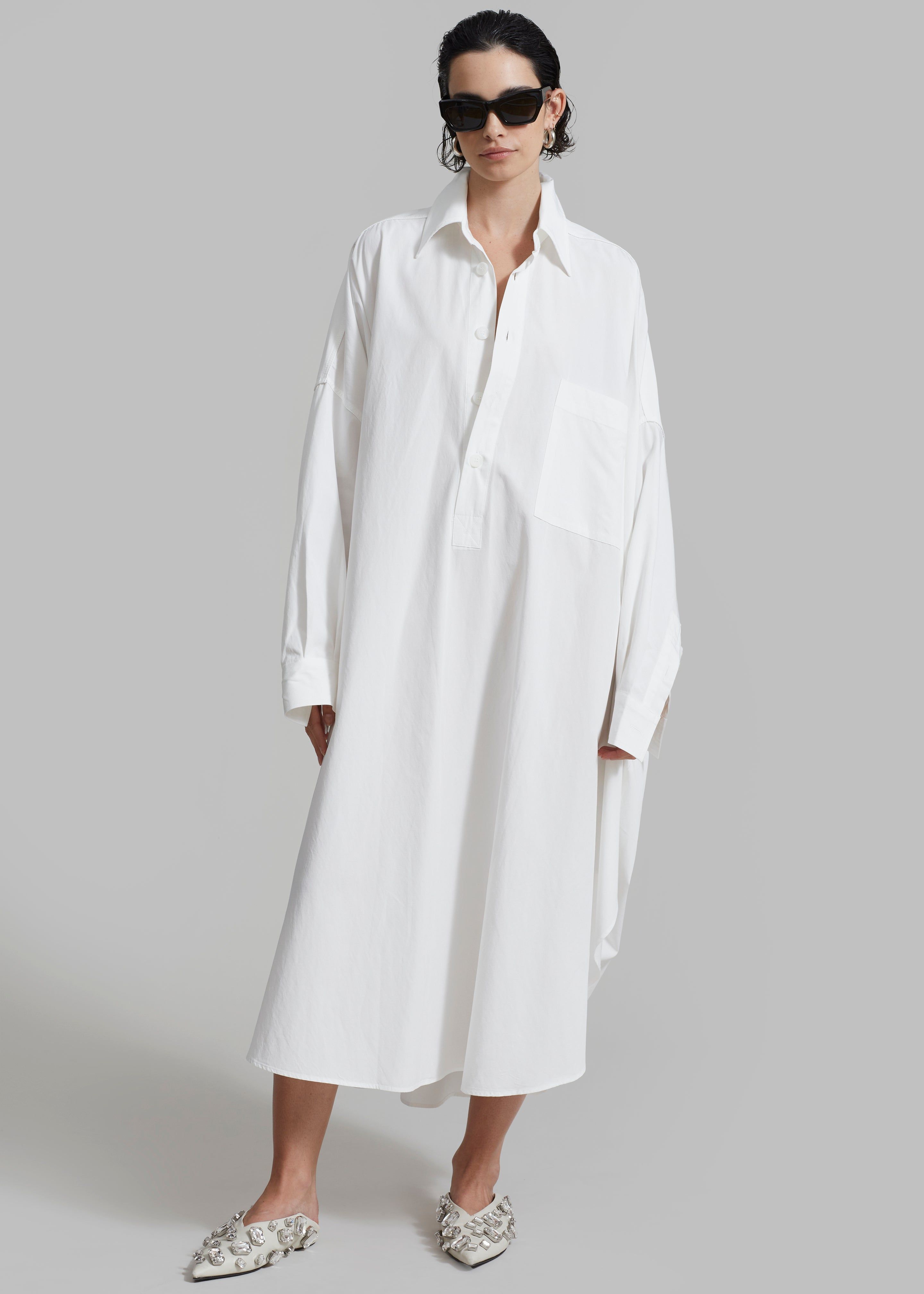 Annalise Shirt Dress - White sold by Frankie Shop