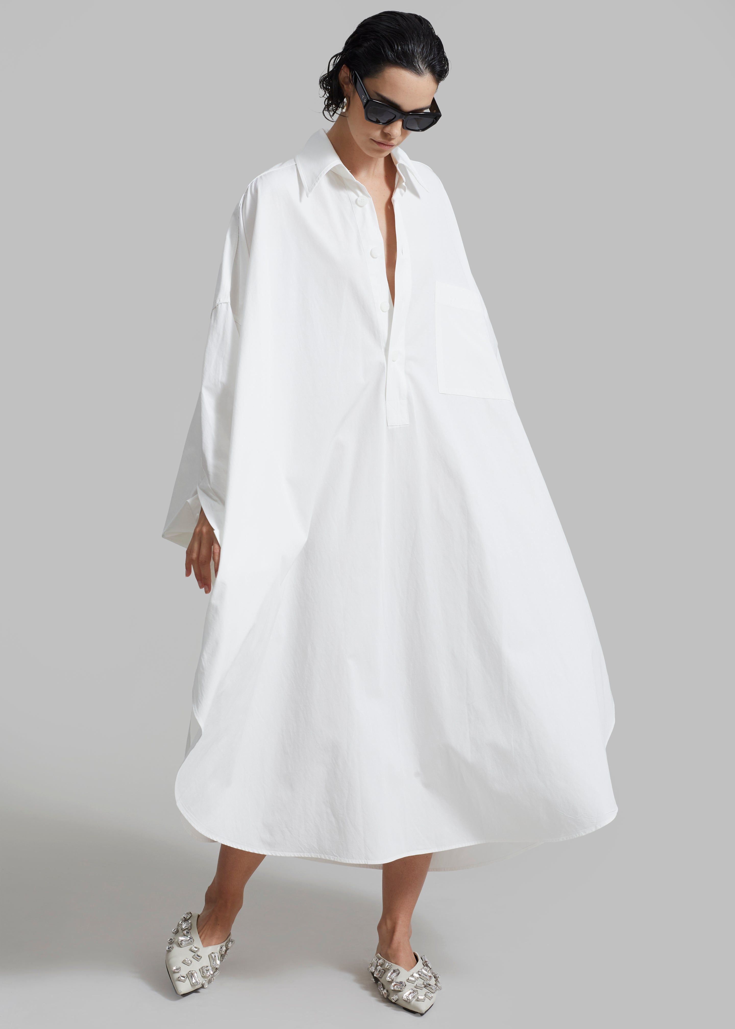 Annalise Shirt Dress - White sold by Frankie Shop product image thumbnail 4