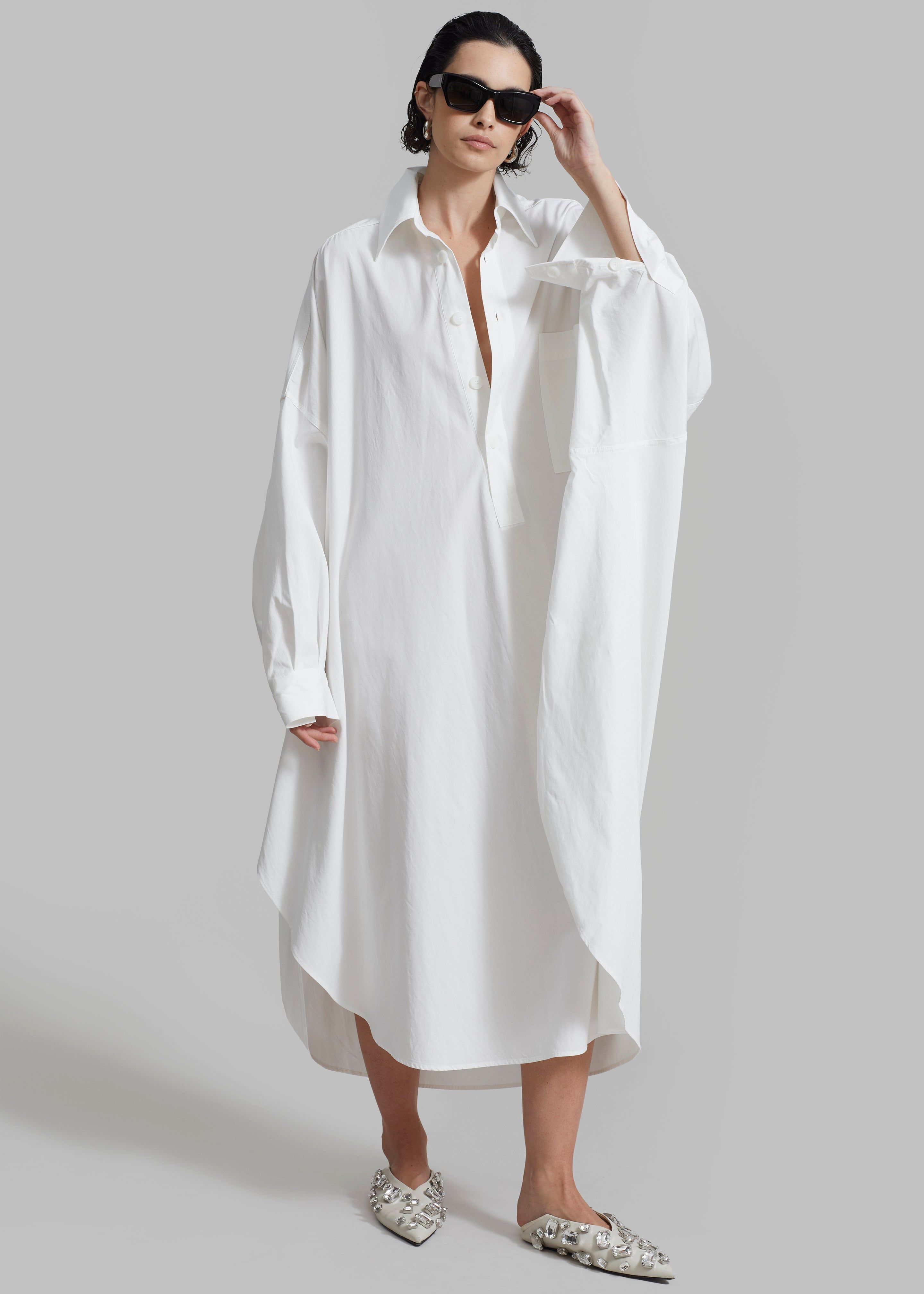 Annalise Shirt Dress - White sold by Frankie Shop product image thumbnail 6