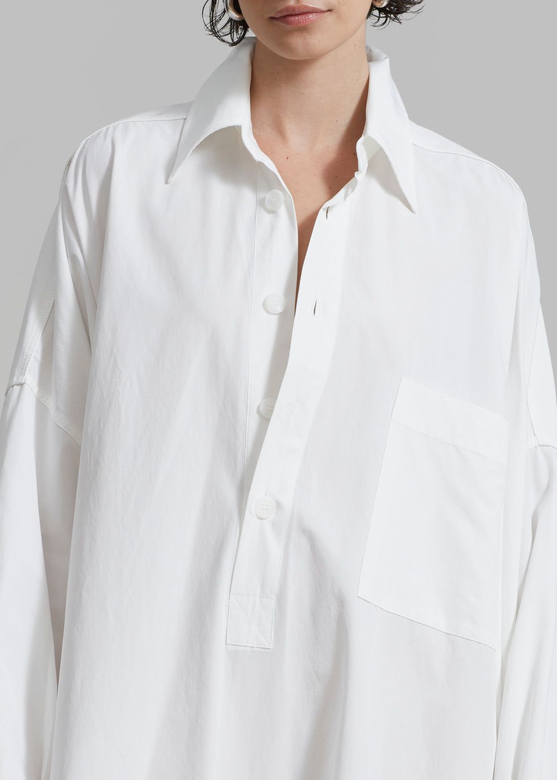 Annalise Shirt Dress - White sold by Frankie Shop product image thumbnail 5