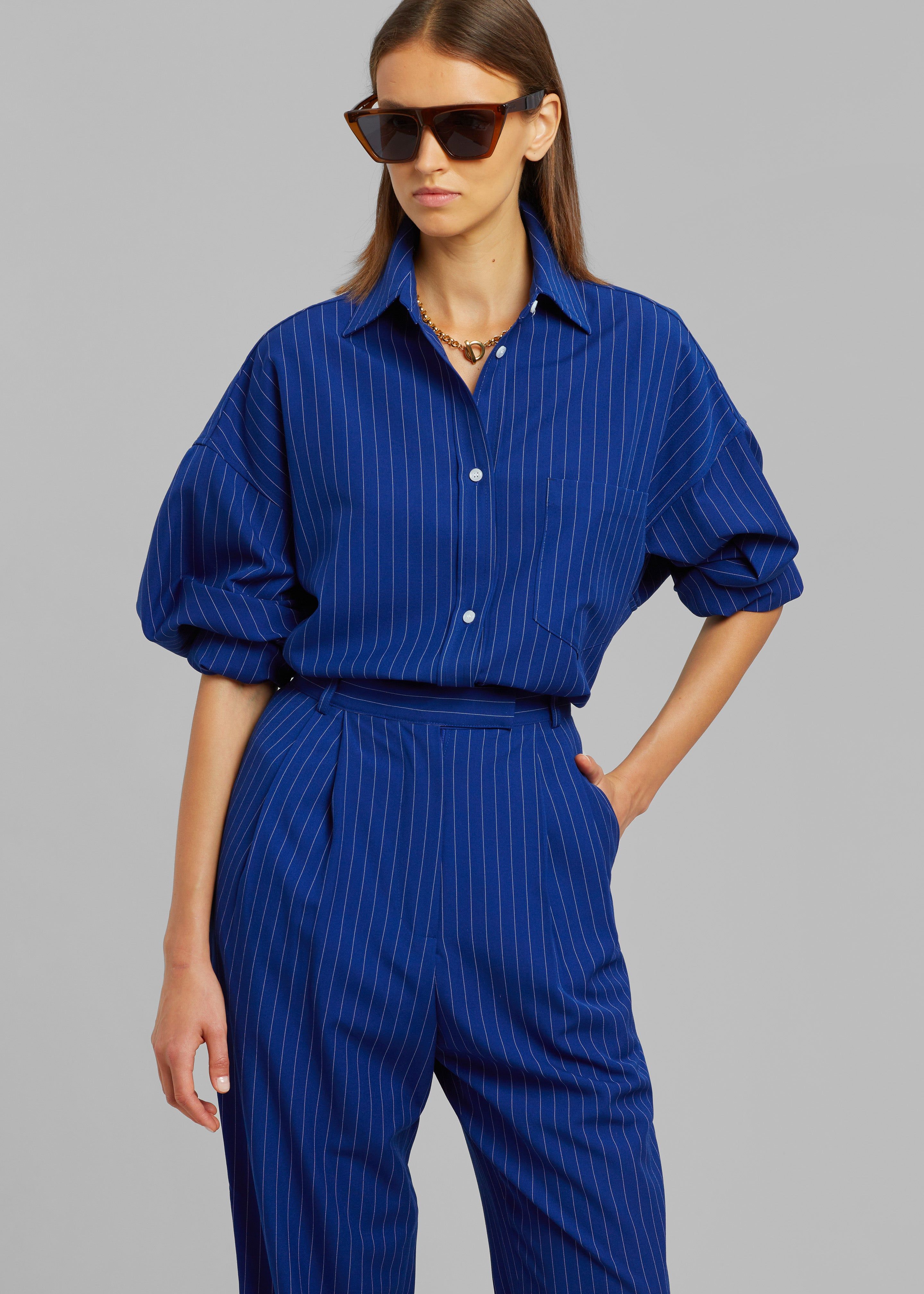 Georgia Fluid Stripe Shirt - Deep Blue sold by Frankie Shop product image thumbnail 5