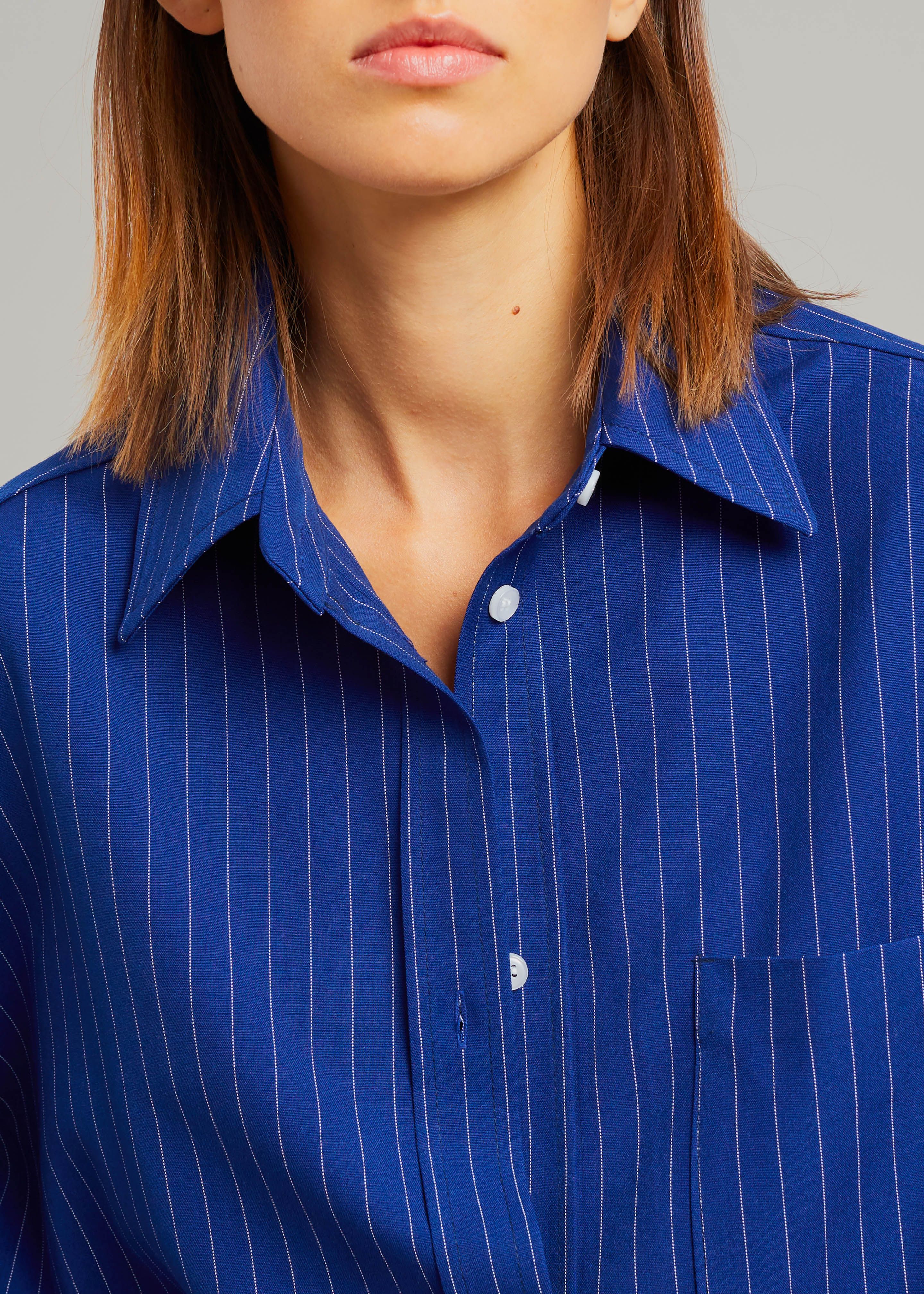 Georgia Fluid Stripe Shirt - Deep Blue sold by Frankie Shop product image thumbnail 4