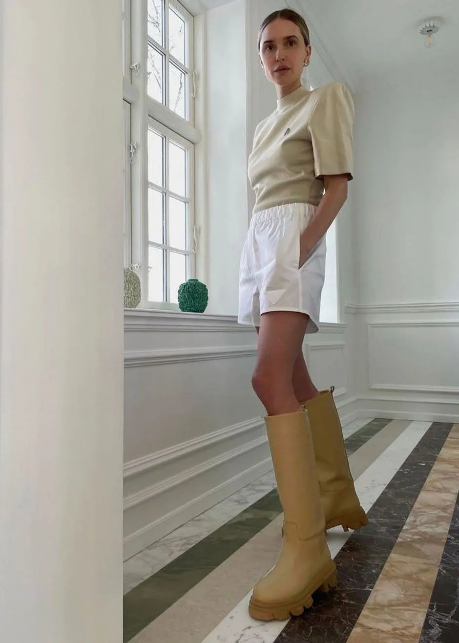 GIA x Pernille Tubular Combat Boots - Cappuccino sold by Frankie Shop product image thumbnail 2