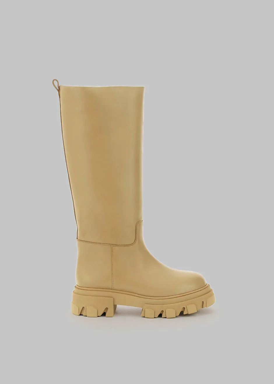 GIA x Pernille Tubular Combat Boots - Cappuccino sold by Frankie Shop