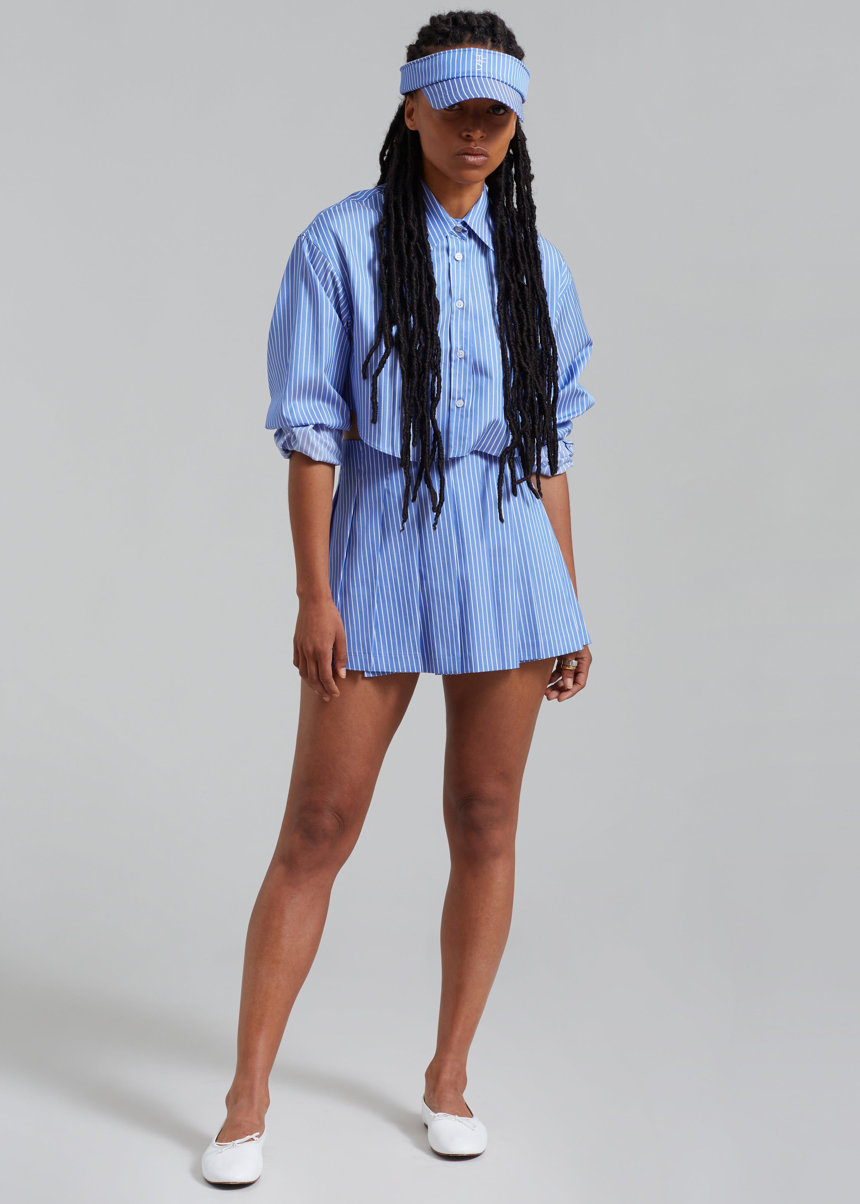 Steffi Cropped Shirt - White Stripe sold by Frankie Shop product image thumbnail 5