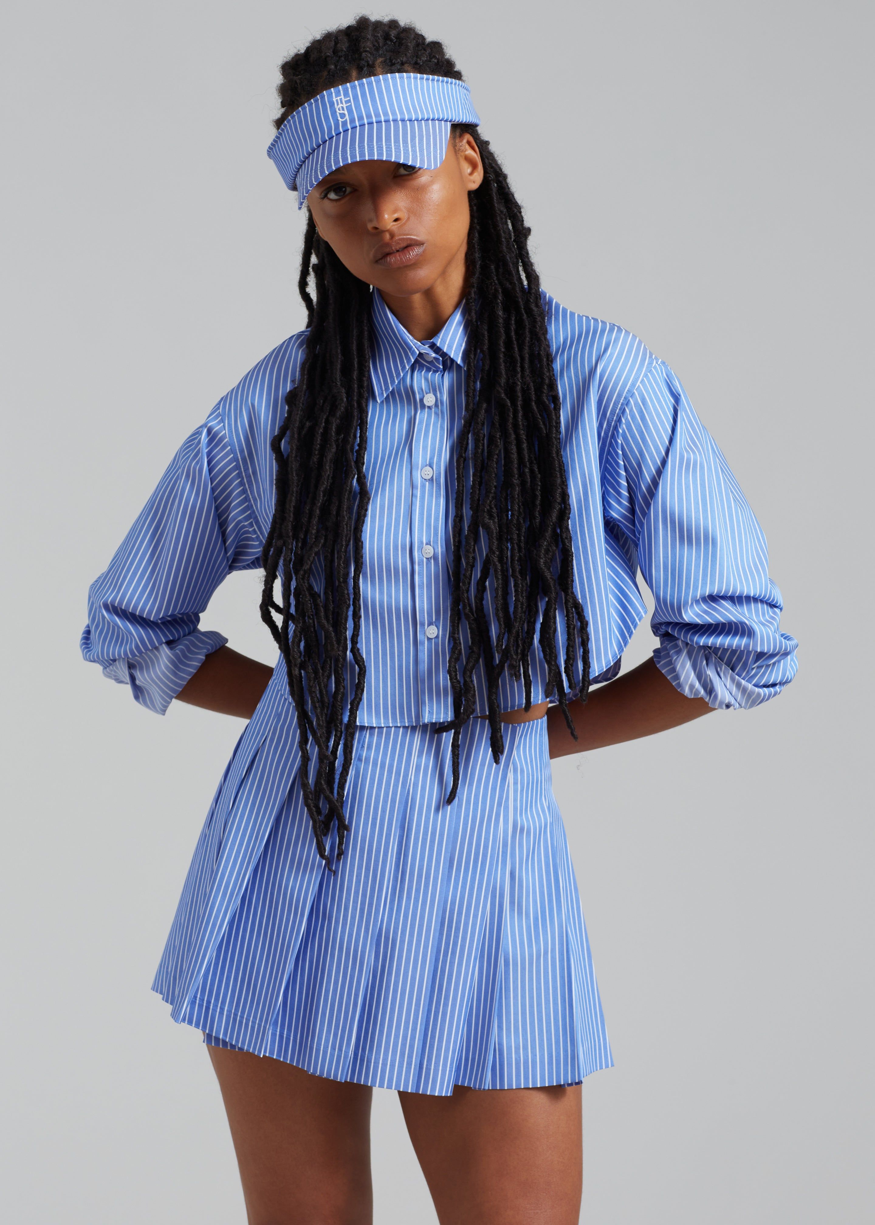 Steffi Cropped Shirt - White Stripe sold by Frankie Shop product image thumbnail 3