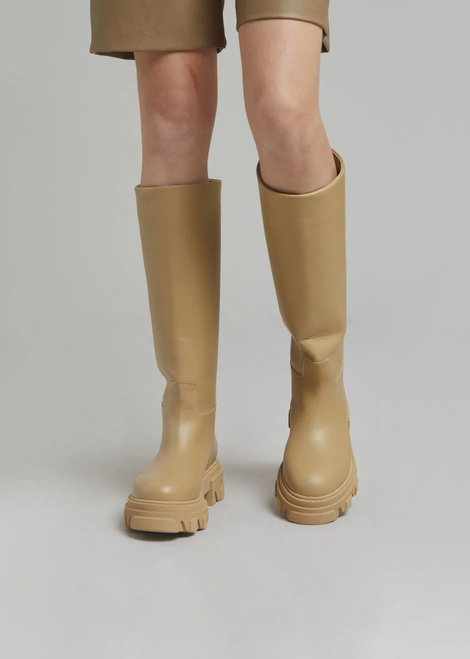 GIA x Pernille Tubular Combat Boots - Cappuccino sold by Frankie Shop product image thumbnail 3