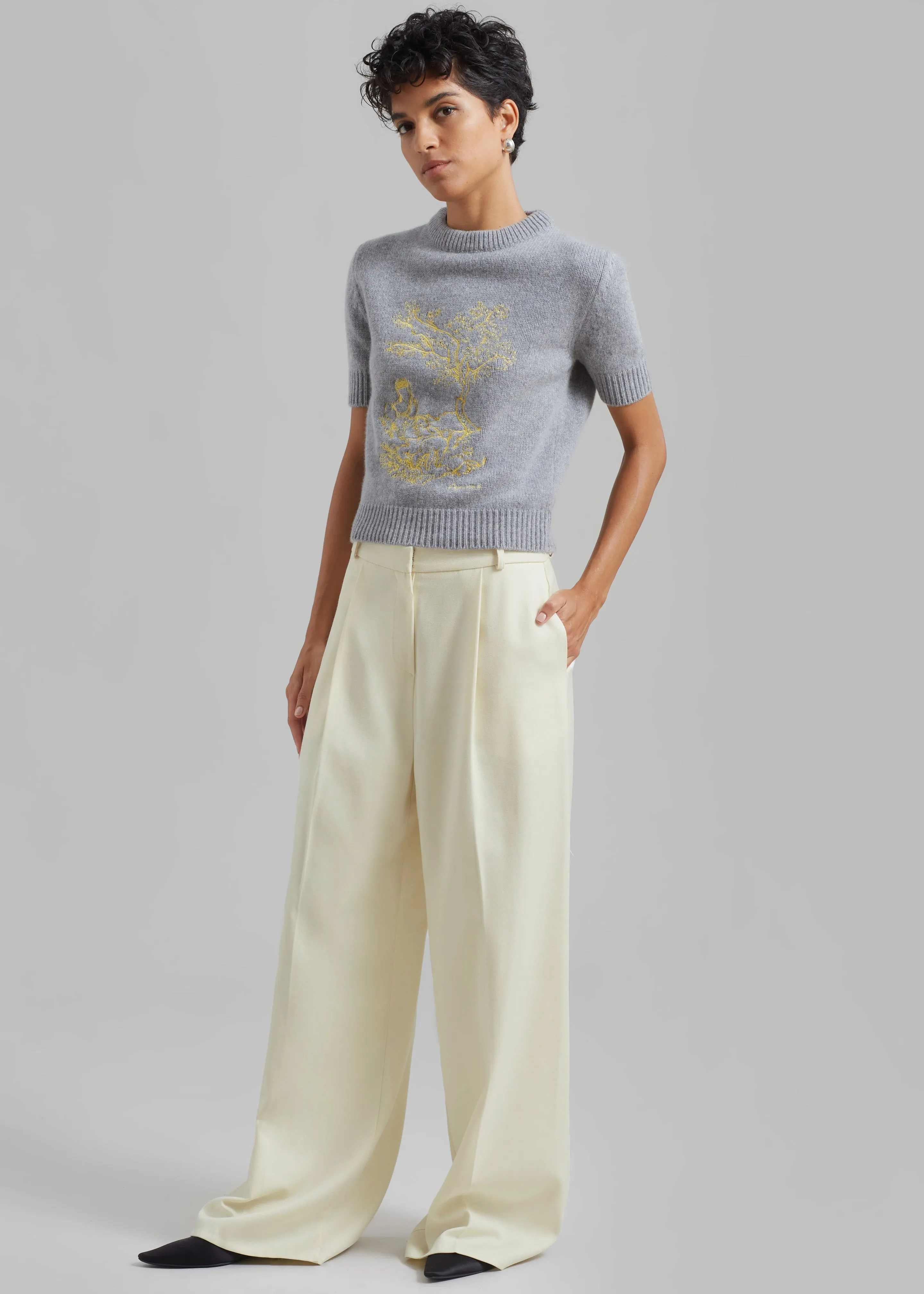 Maya Trousers - Cream sold by Frankie Shop product image thumbnail 2