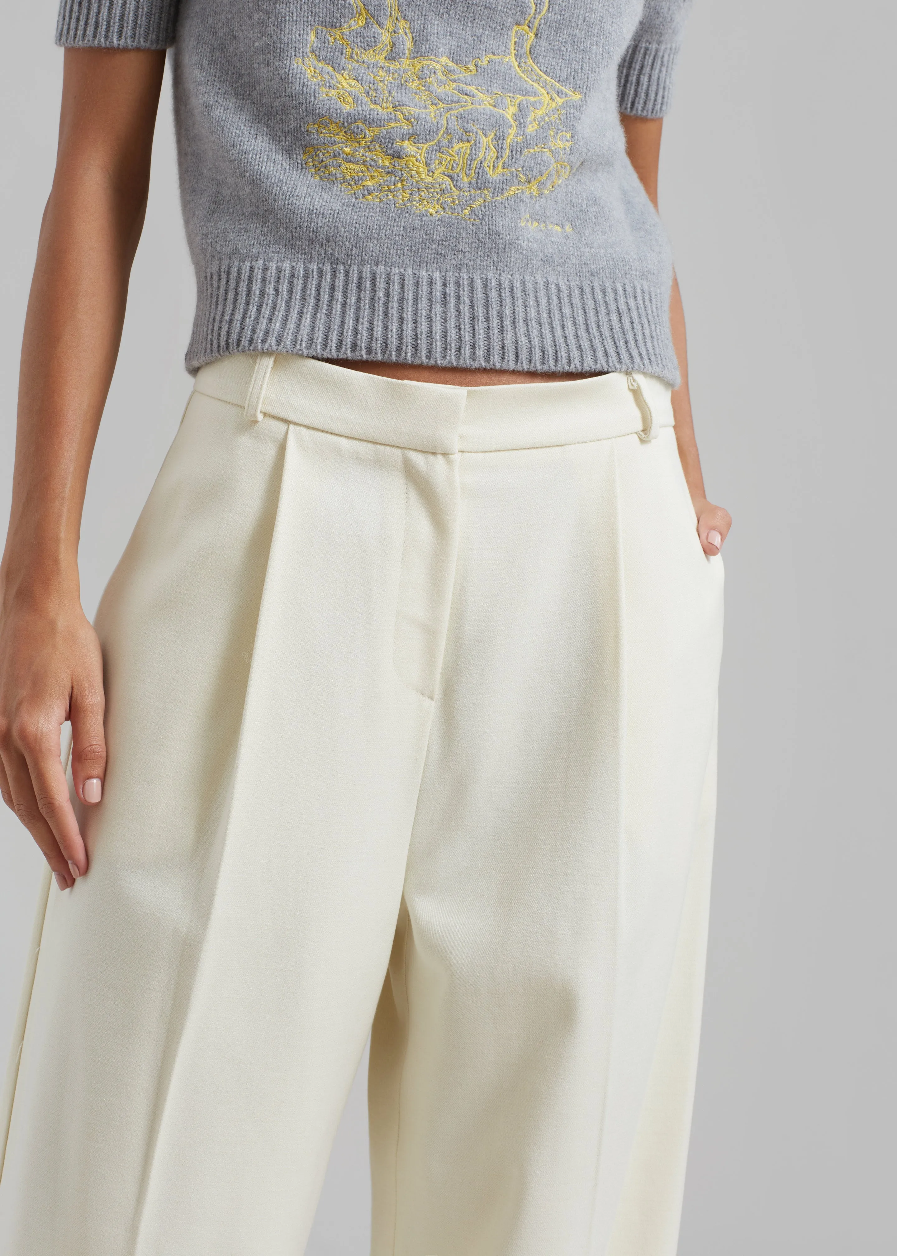 Maya Trousers - Cream sold by Frankie Shop product image thumbnail 3