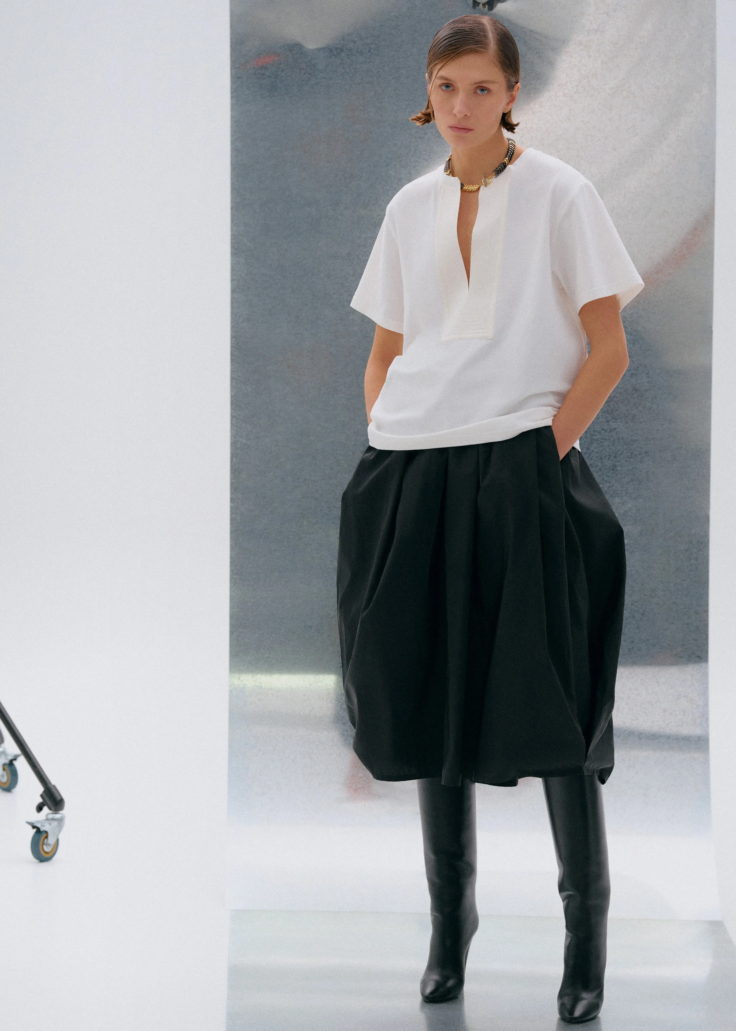 Bevza Balloon Midi Skirt - Black sold by Frankie Shop