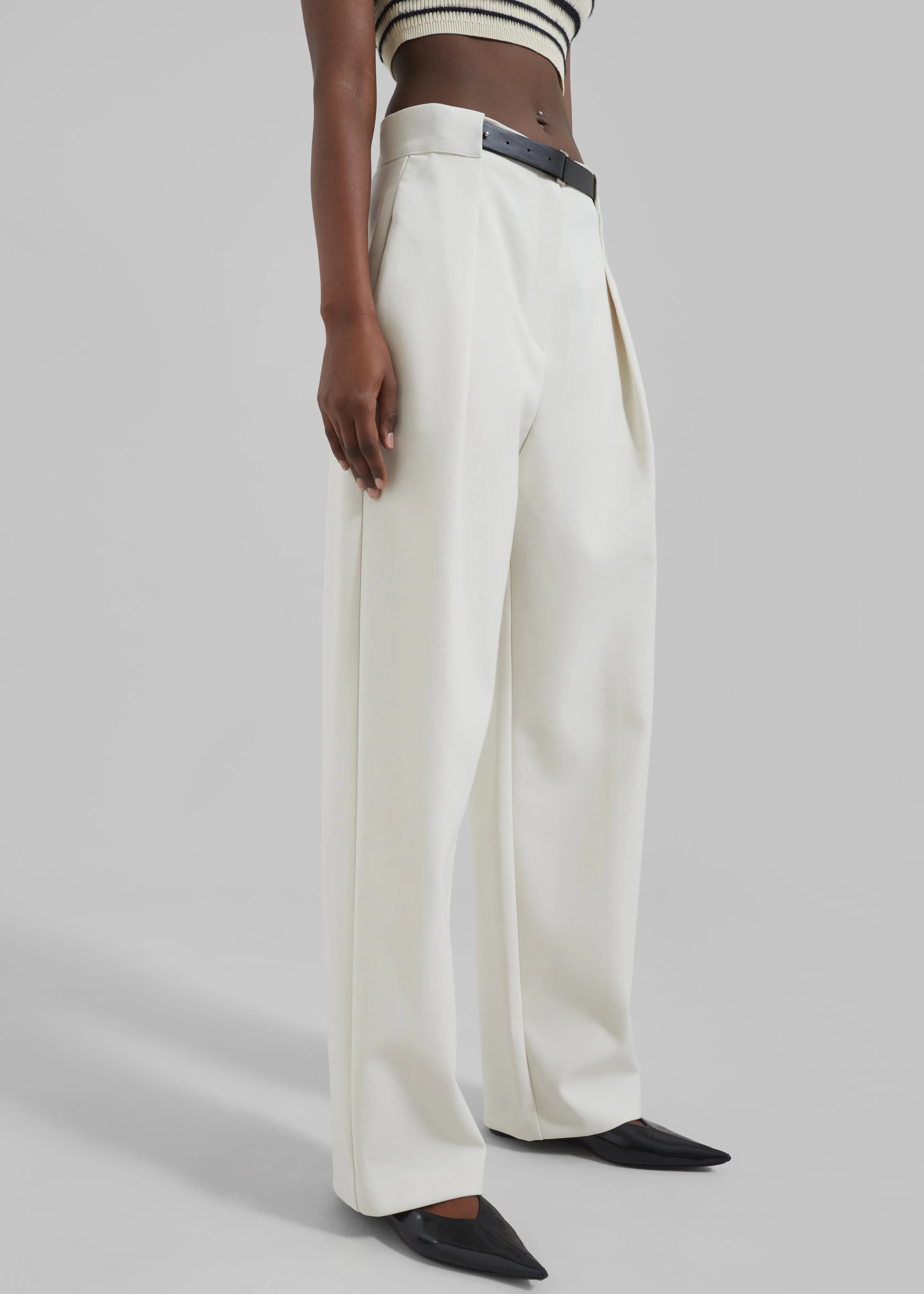 Corinne Belted Pants - Cream sold by Frankie Shop product image thumbnail 4