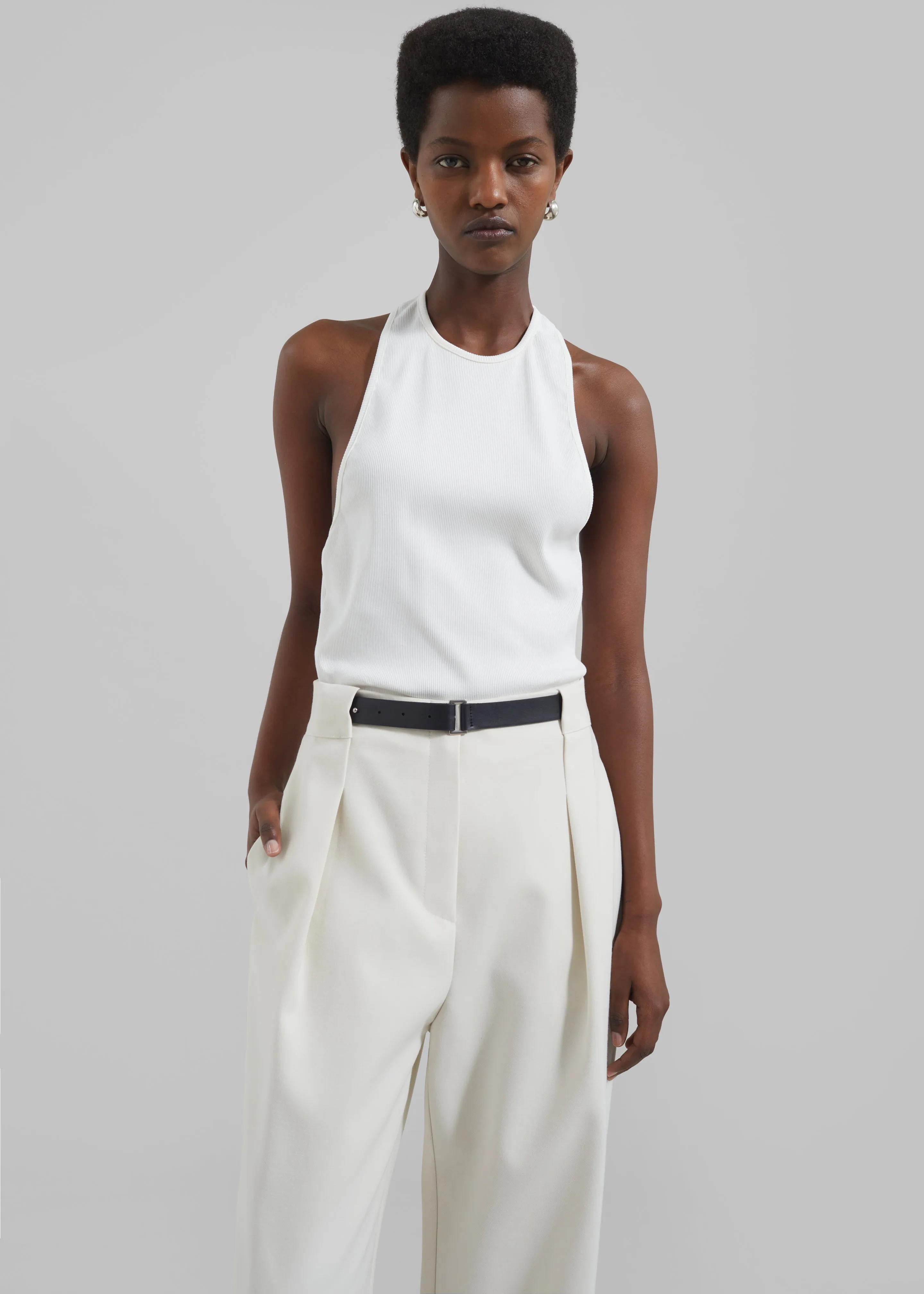 Corinne Belted Pants - Cream sold by Frankie Shop product image thumbnail 3