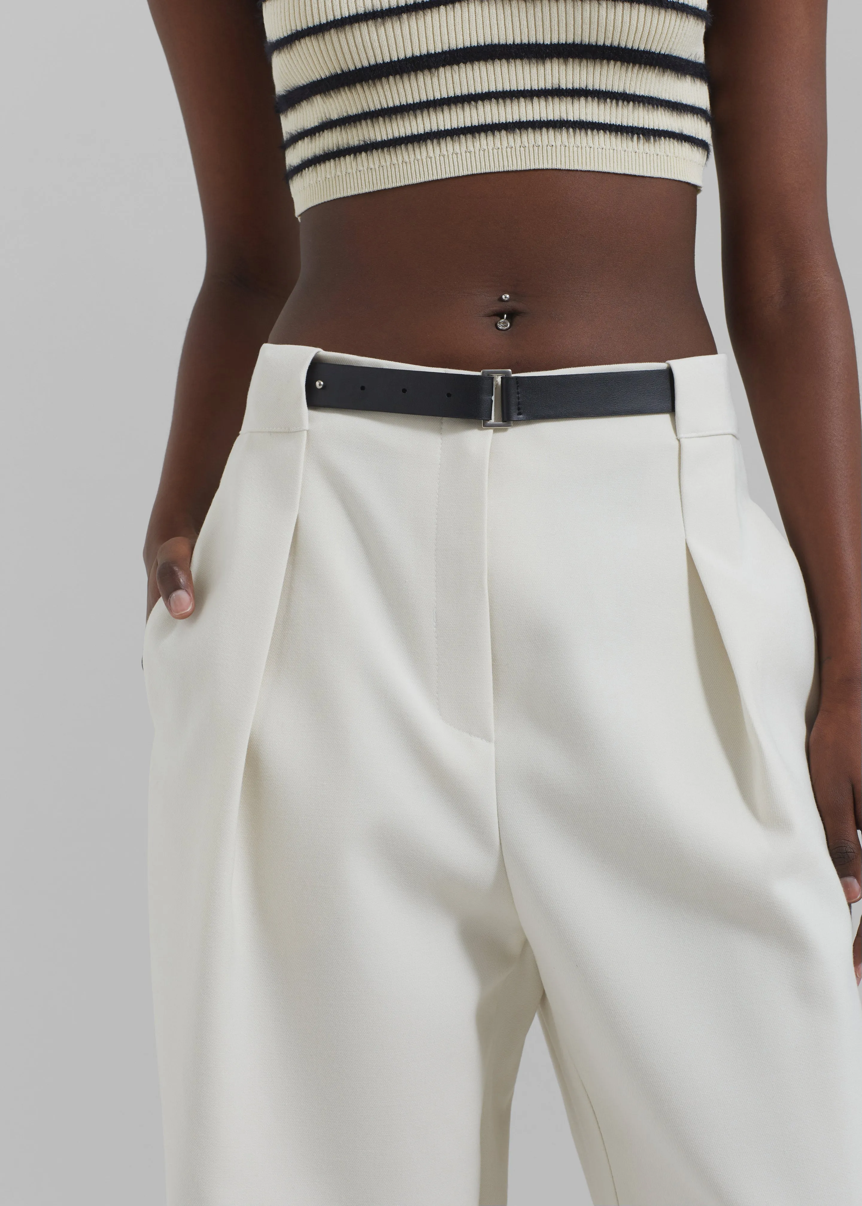 Corinne Belted Pants - Cream sold by Frankie Shop product image thumbnail 2