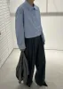 Nyla Pleated Pants - Charcoal sold by Frankie Shop