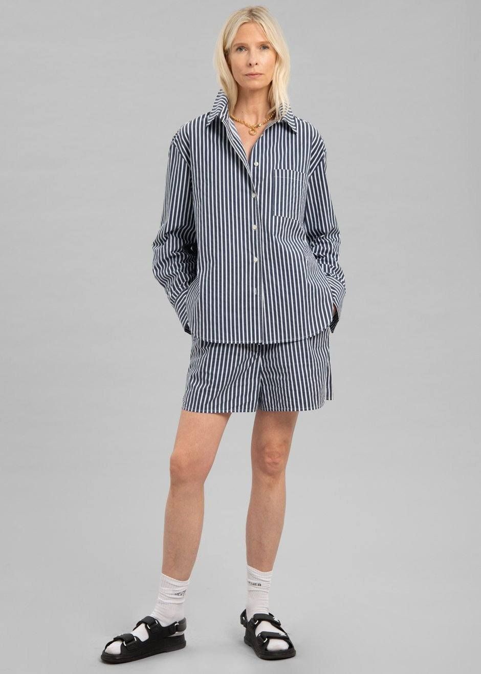 Lui Organic Cotton Shirt - Navy Stripe sold by Frankie Shop product image thumbnail 2