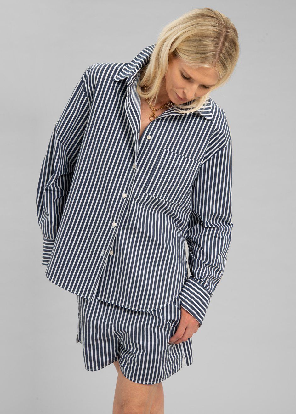 Lui Organic Cotton Shirt - Navy Stripe sold by Frankie Shop product image thumbnail 9