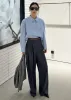 Nyla Pleated Pants - Charcoal sold by Frankie Shop