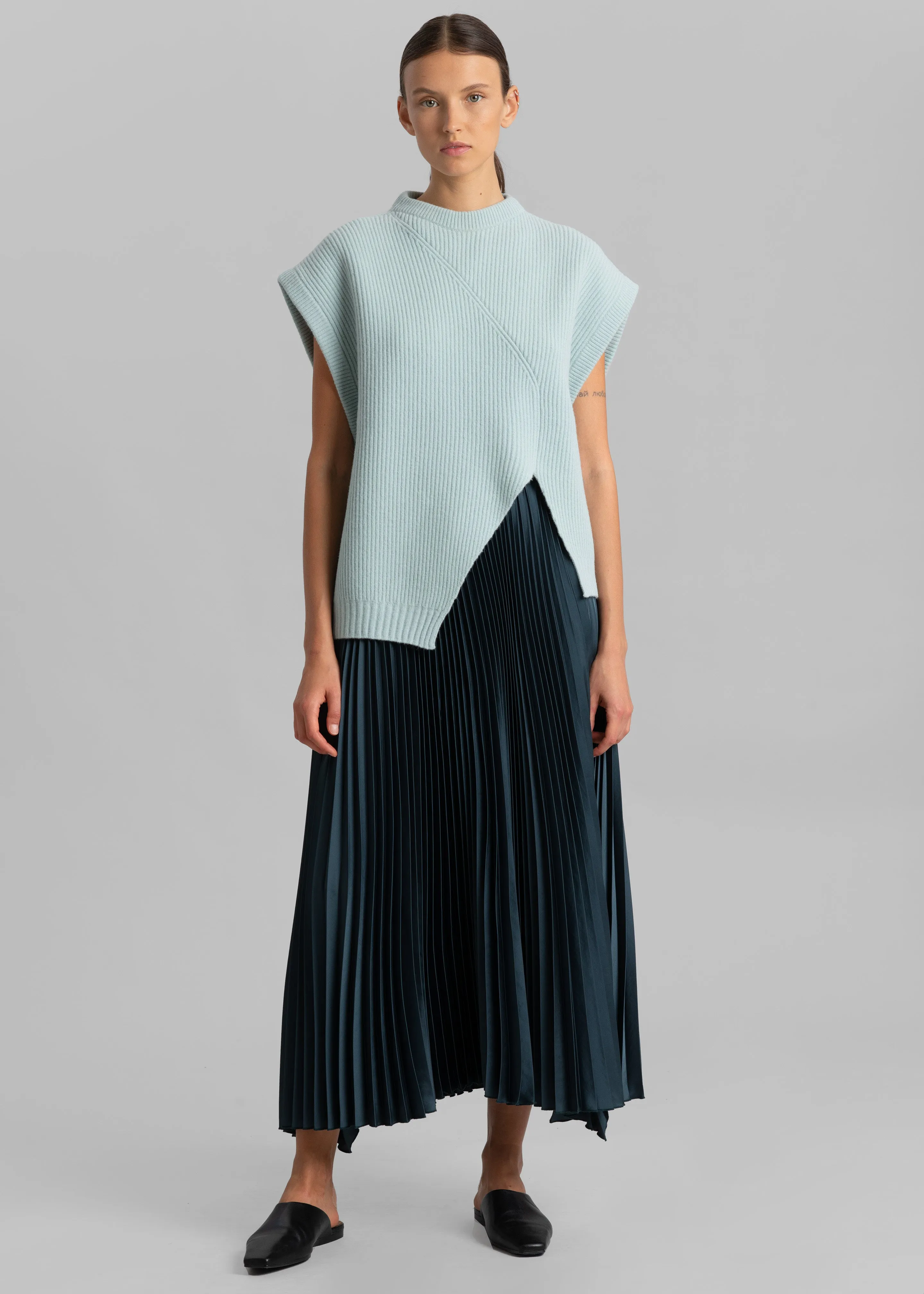 Debra Pleated Midi Skirt - Peacock sold by Frankie Shop product image thumbnail 5